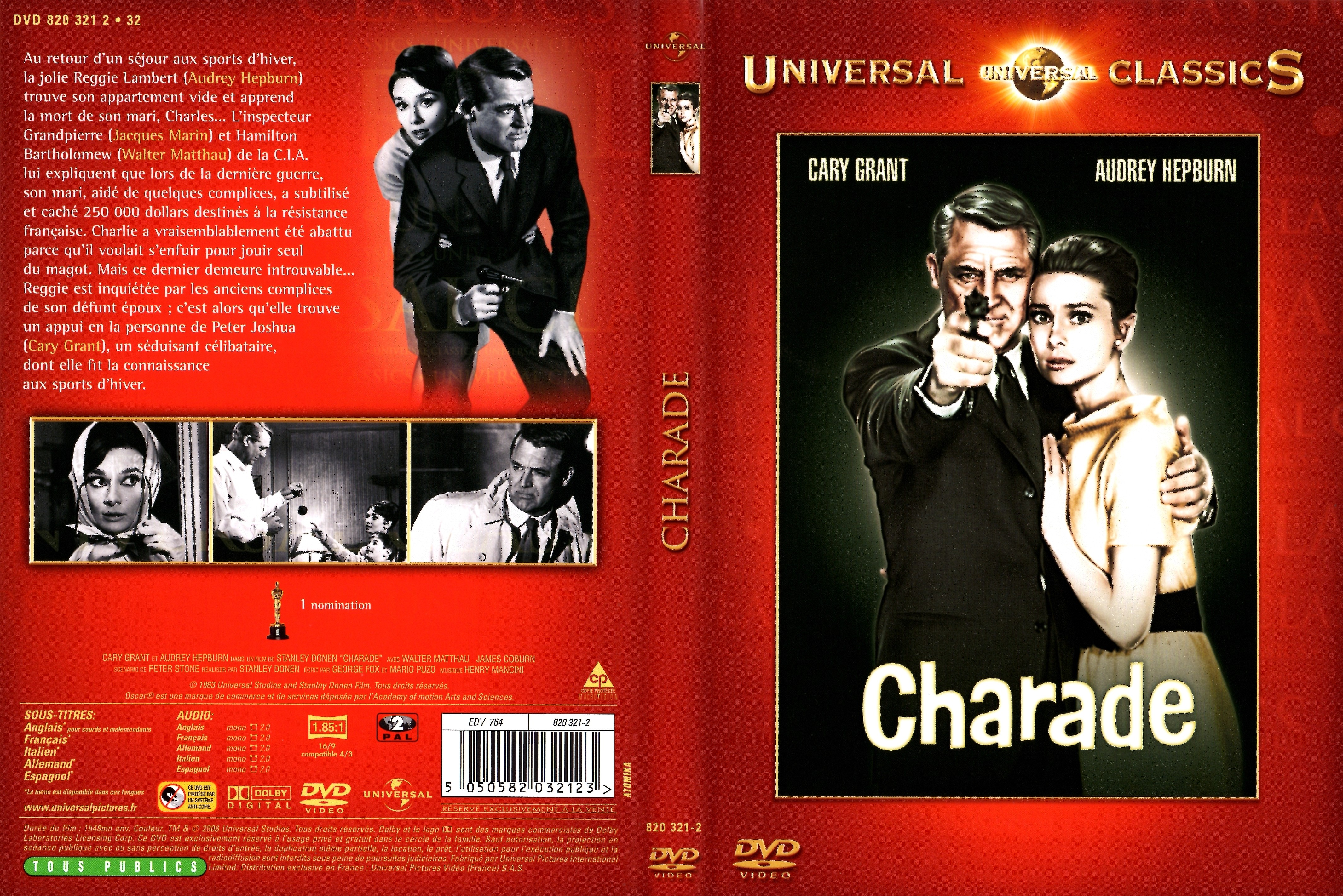 Jaquette DVD Charade v4