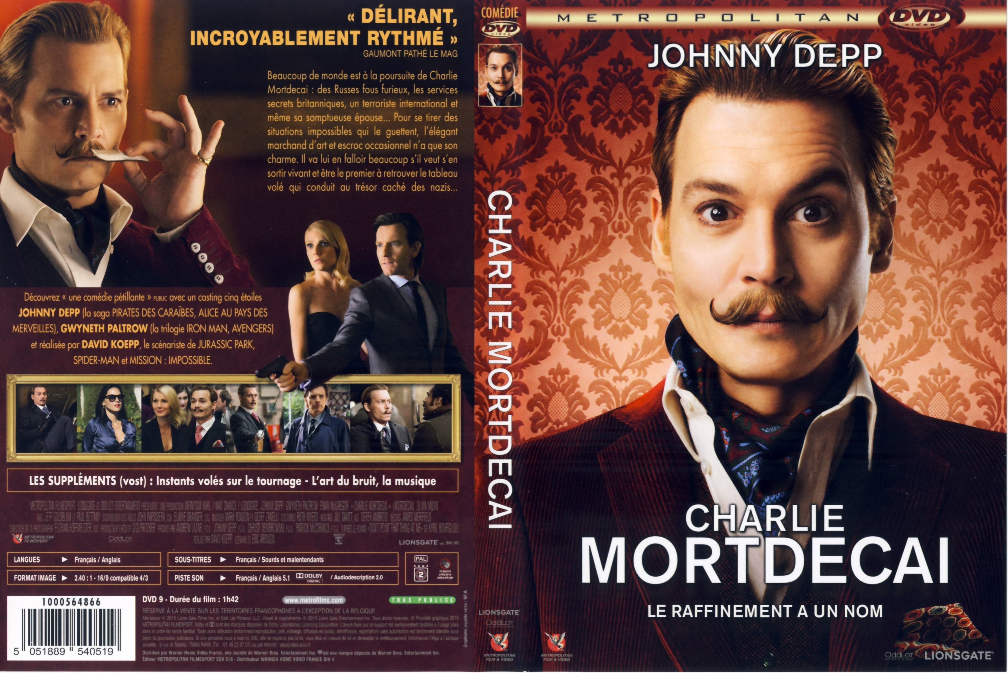 Jaquette DVD Charlie Mortdecai
