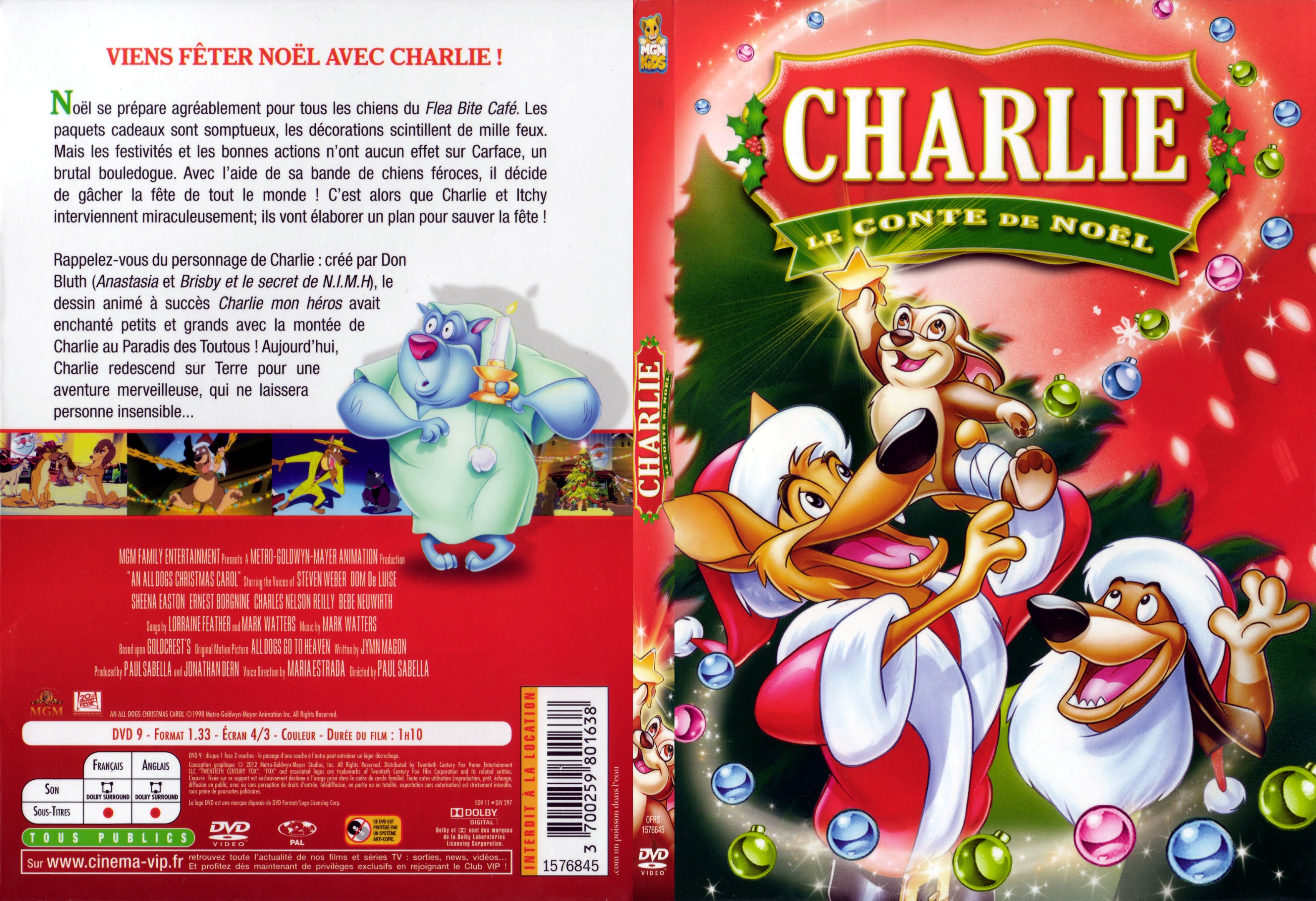 Jaquette DVD Charlie - Le conte de Noel - SLIM