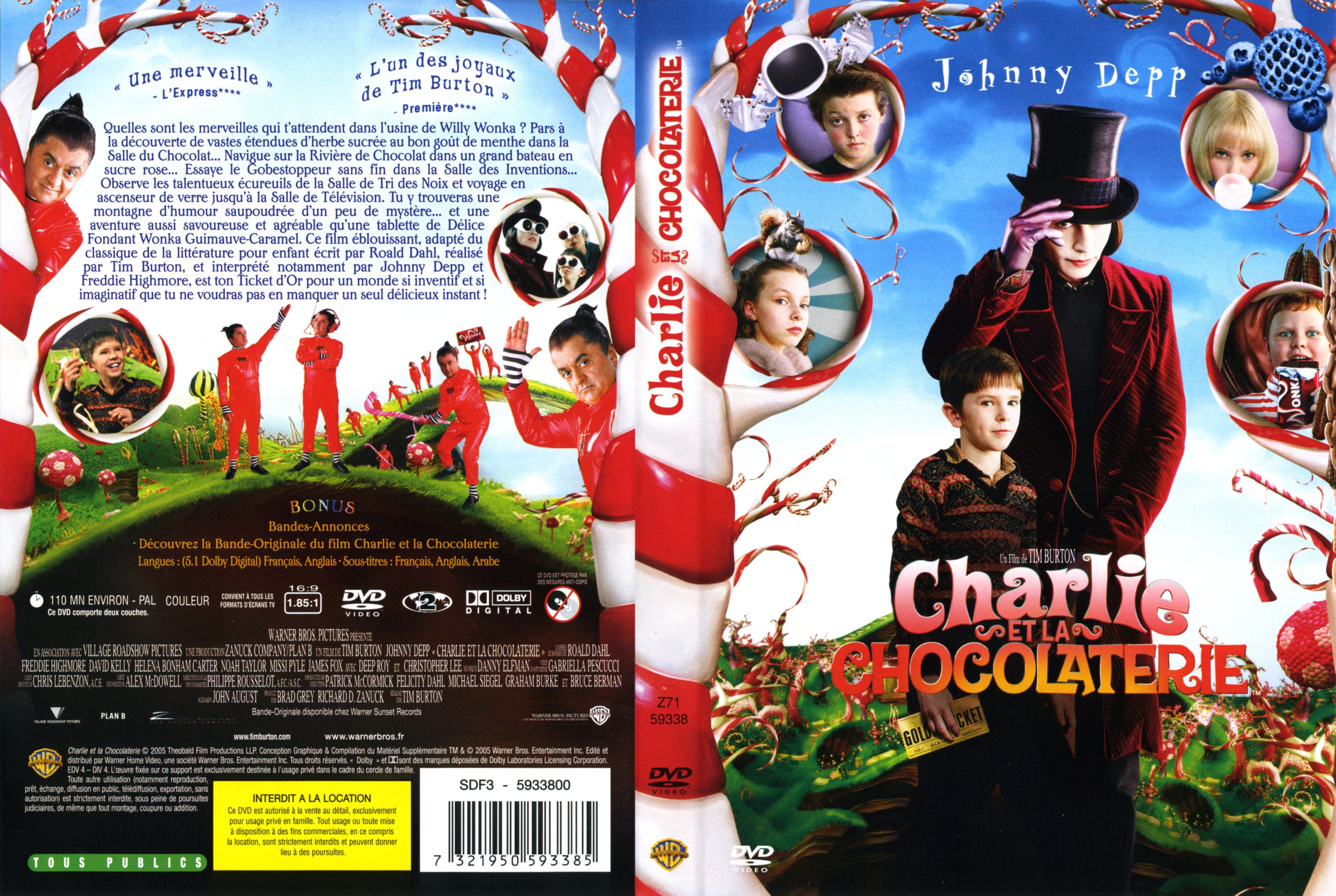 Jaquette DVD Charlie et la chocolaterie (2005)