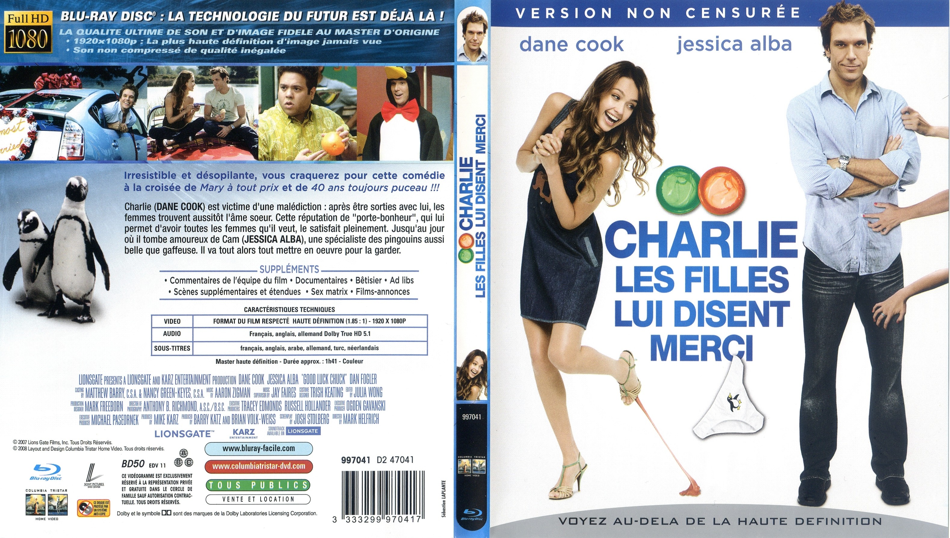 Jaquette DVD Charlie les filles lui disent merci (BLU-RAY)