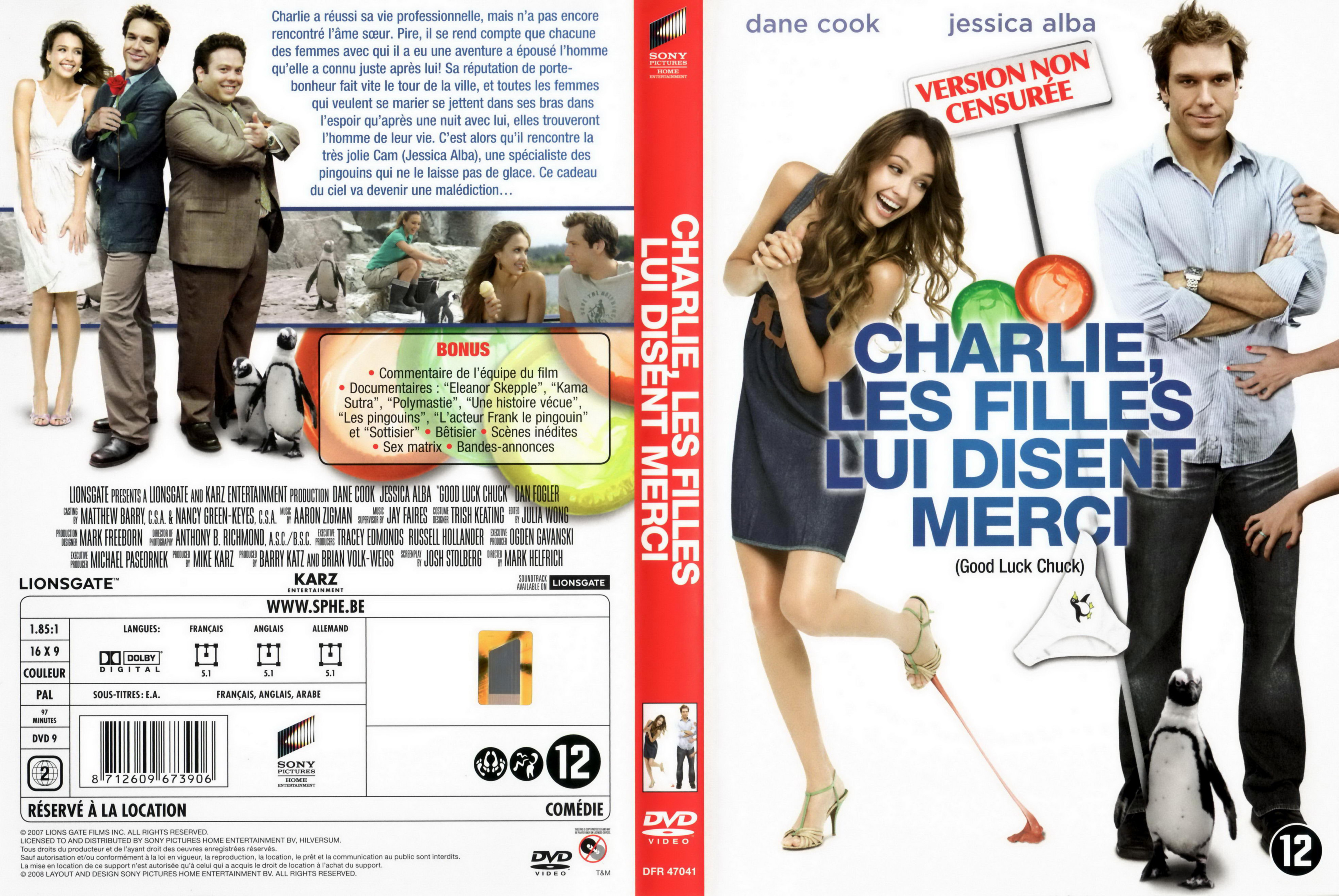 Jaquette DVD Charlie les filles lui disent merci v2