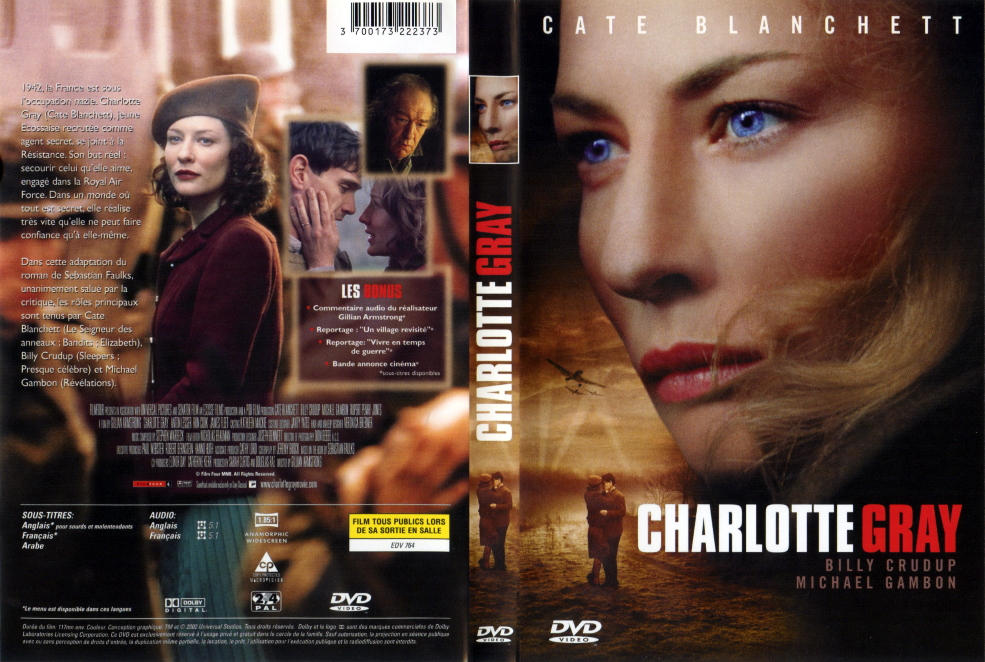 Jaquette DVD Charlotte Gray