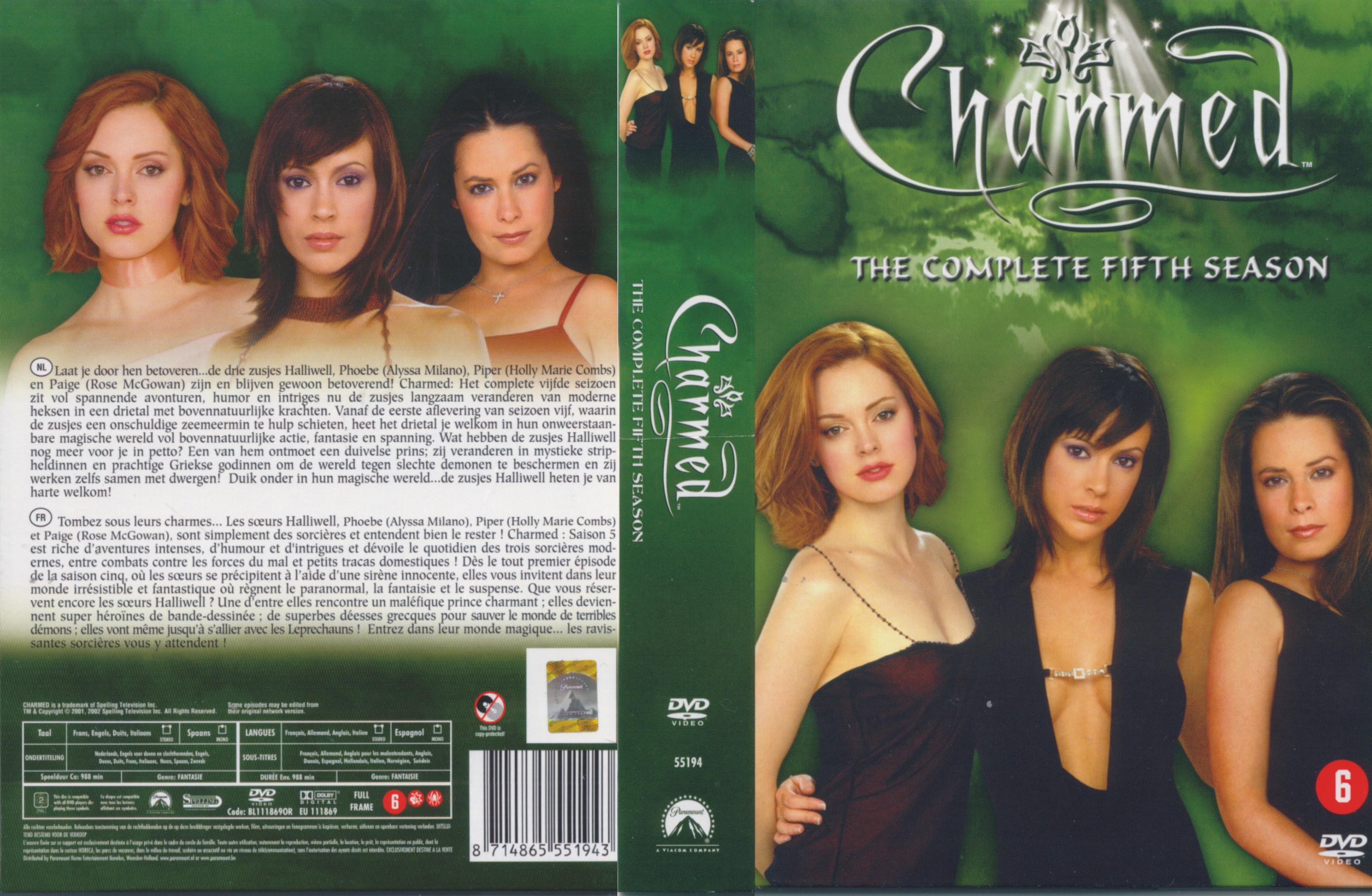 Jaquette DVD Charmed Saison 5 COFFRET
