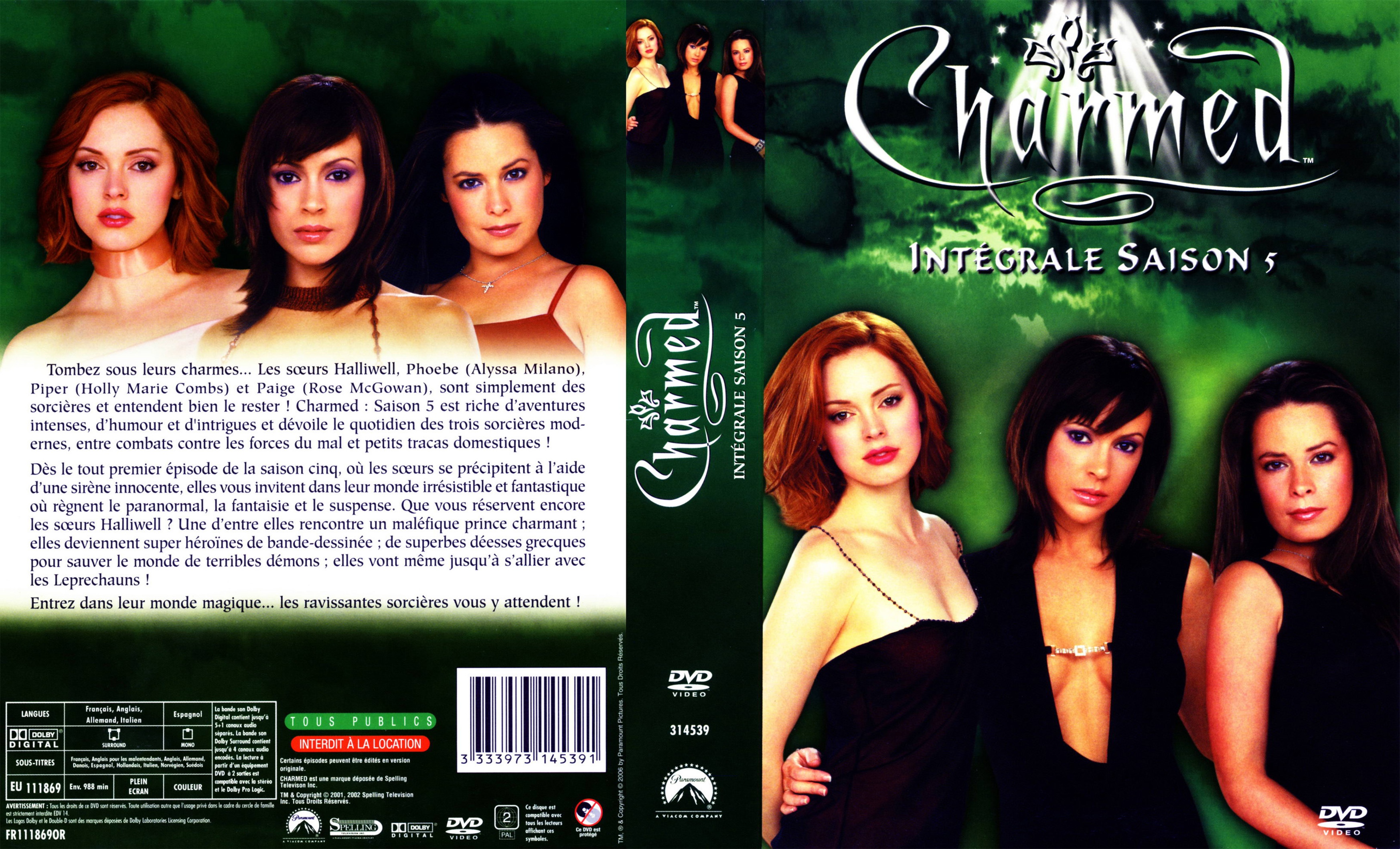 Jaquette DVD Charmed Saison 5 COFFRET v2