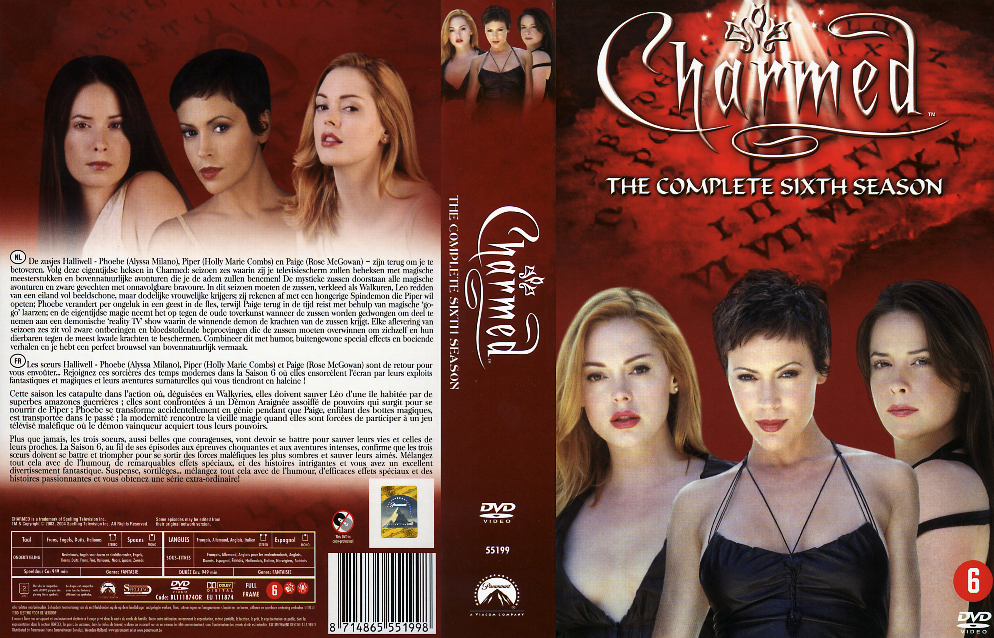 Jaquette DVD Charmed Saison 6 COFFRET