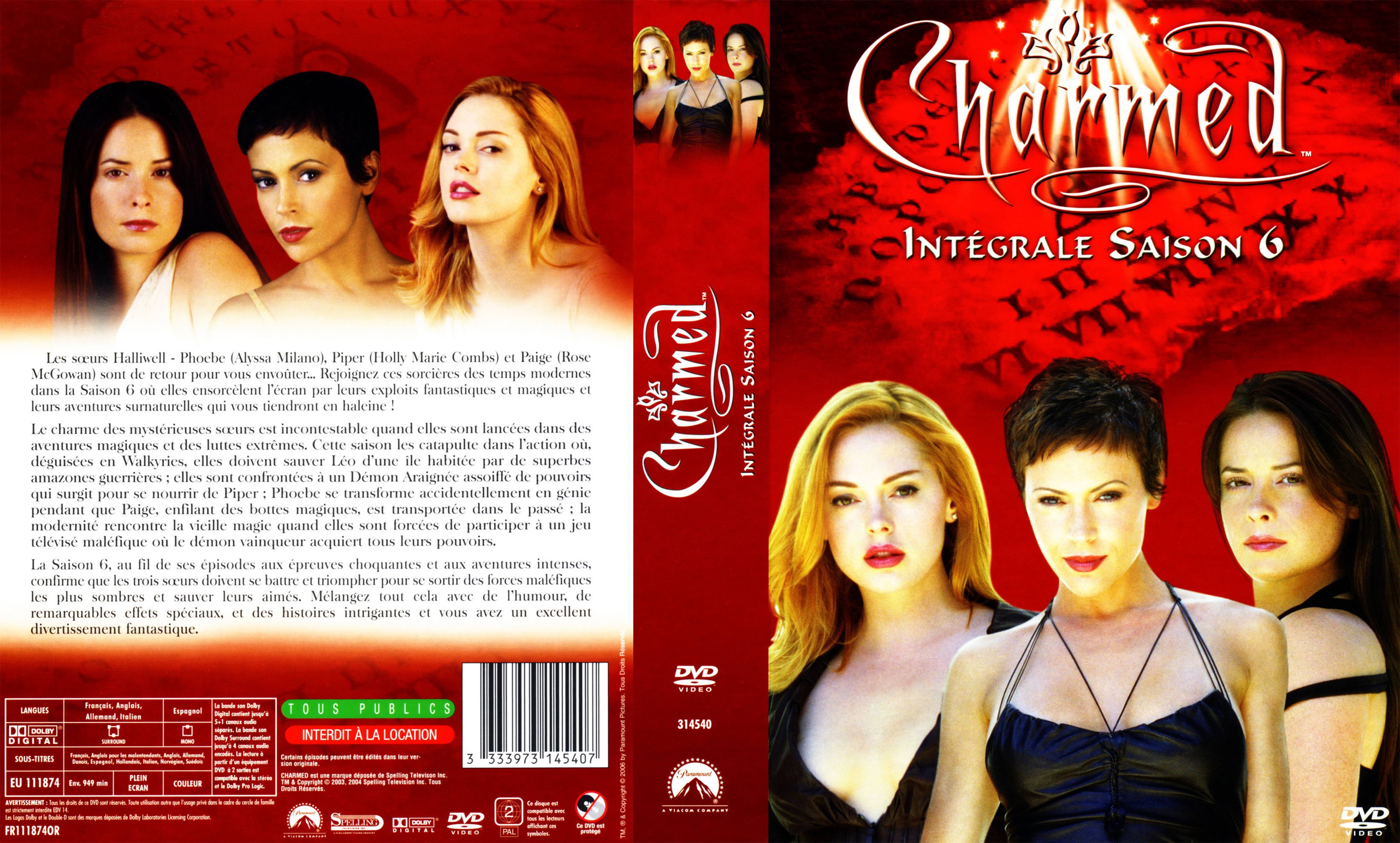 Jaquette DVD Charmed Saison 6 COFFRET v2