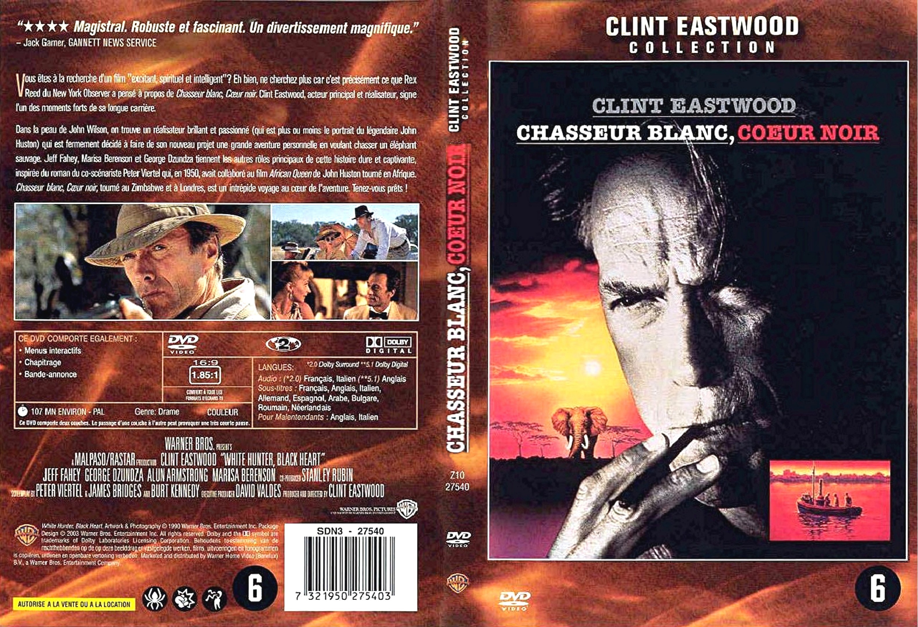 Jaquette DVD Chasseur blanc coeur noir - SLIM