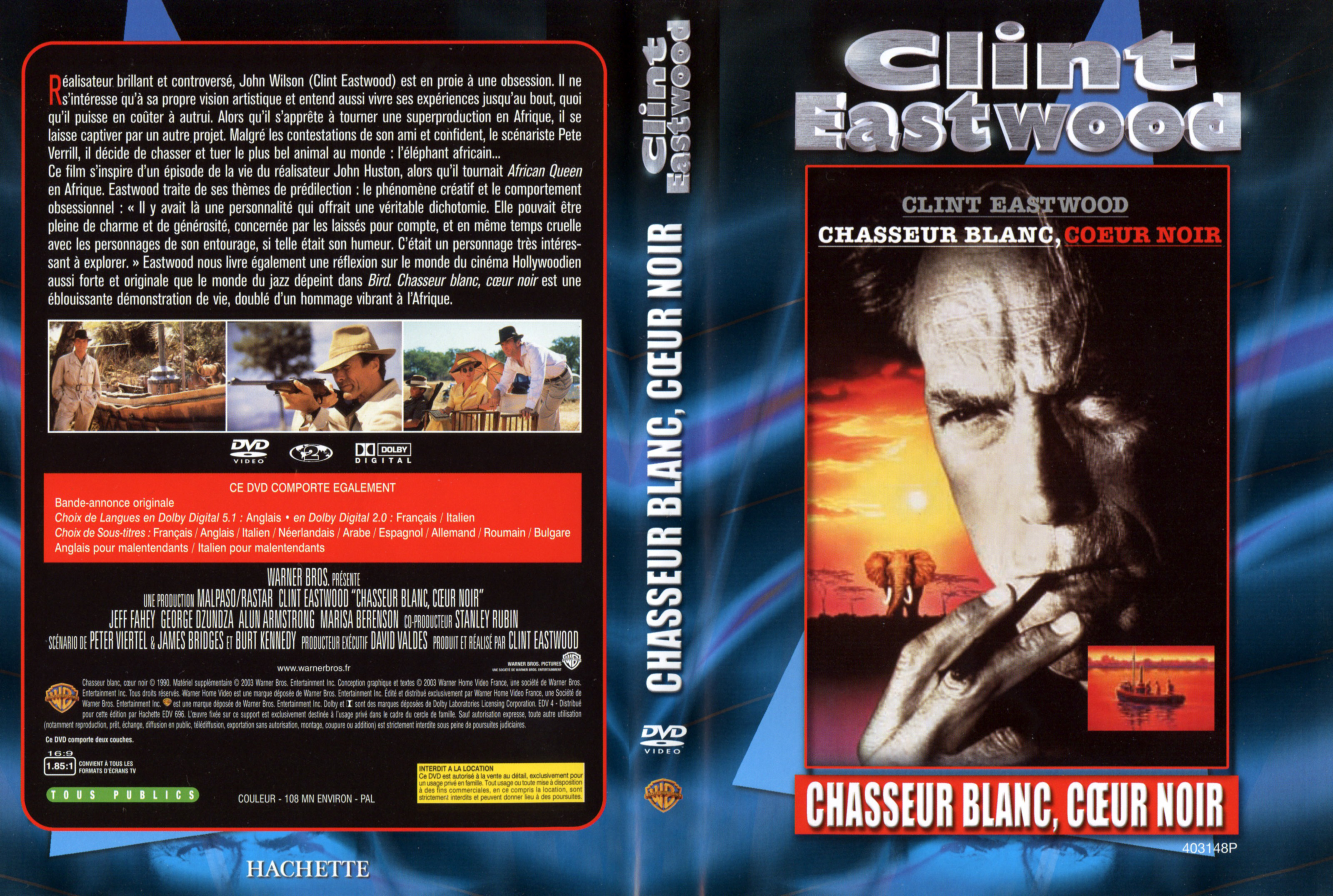 Jaquette DVD Chasseur blanc coeur noir v2