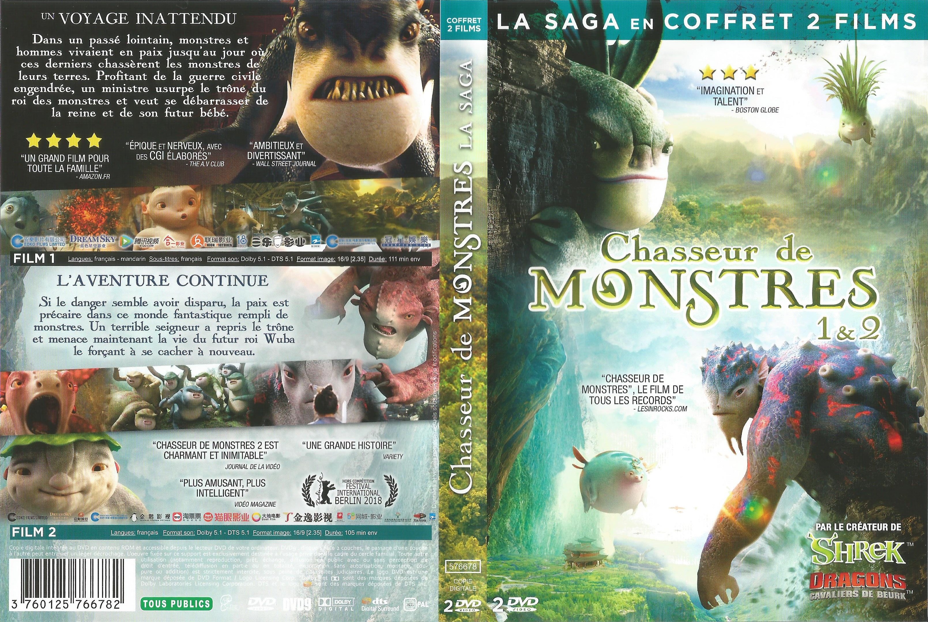 Jaquette DVD Chasseur de Monstres 1 et 2 la saga