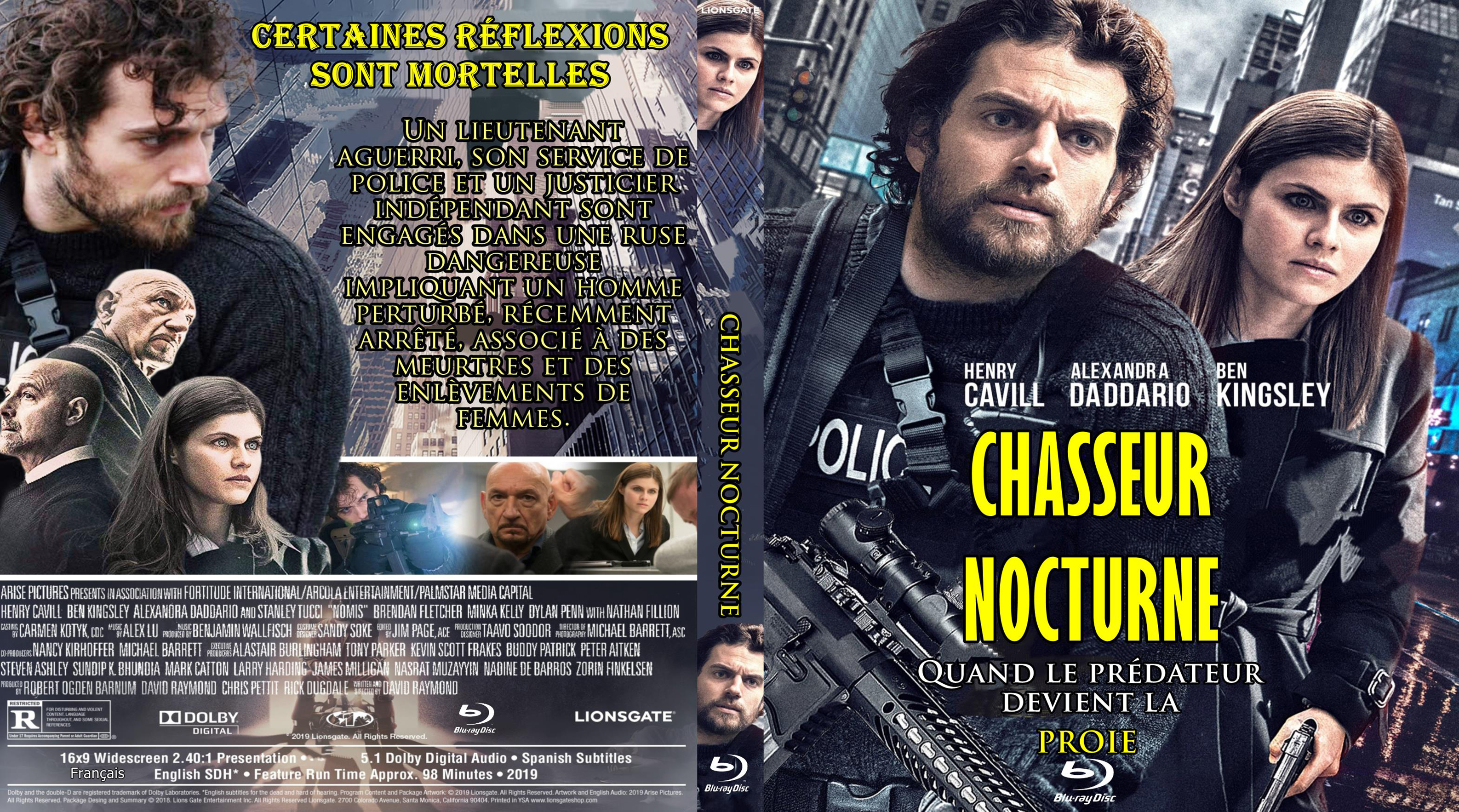 Jaquette DVD Chasseur nocturne custom (BLU-RAY)