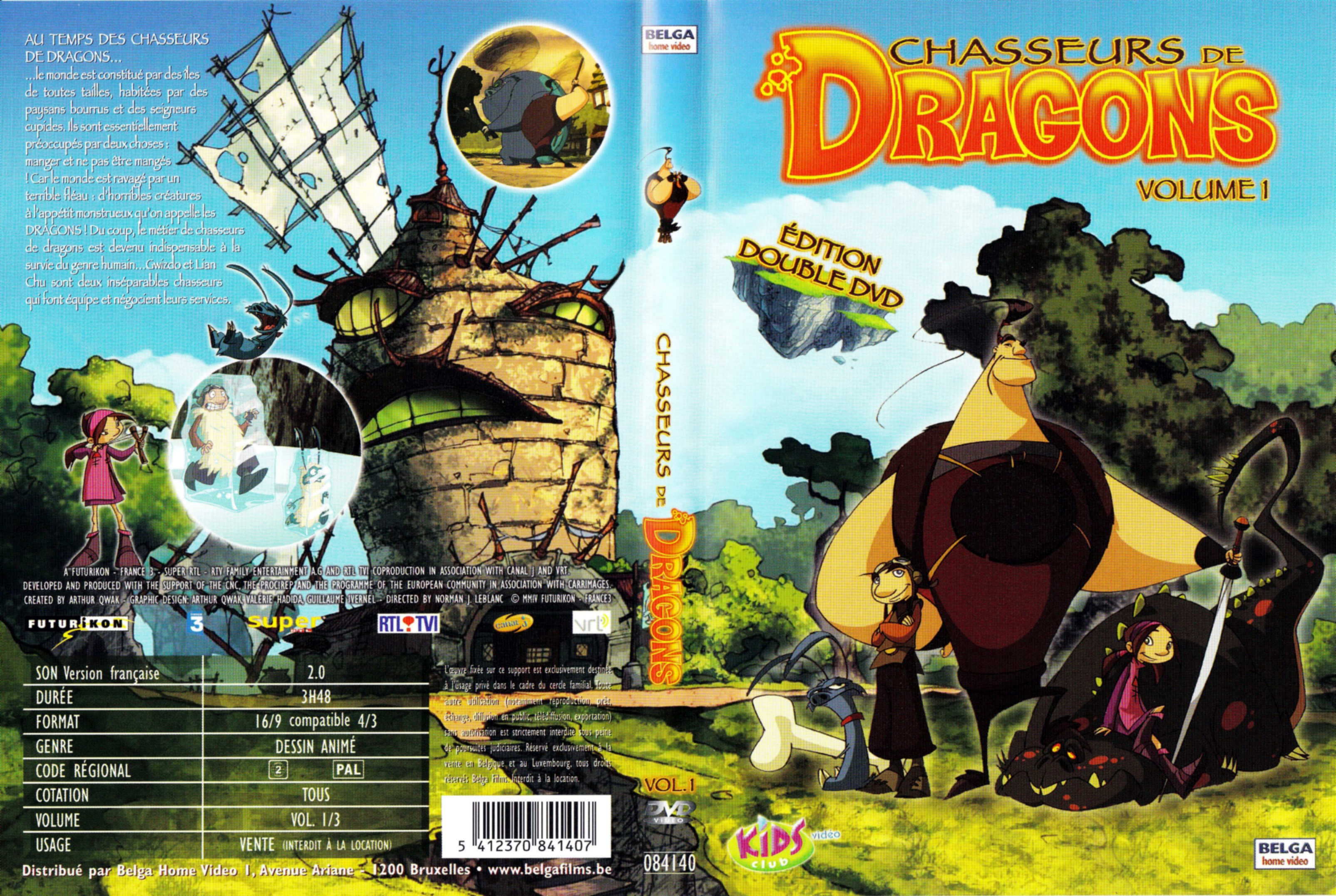 Jaquette DVD Chasseurs de dragons vol 1