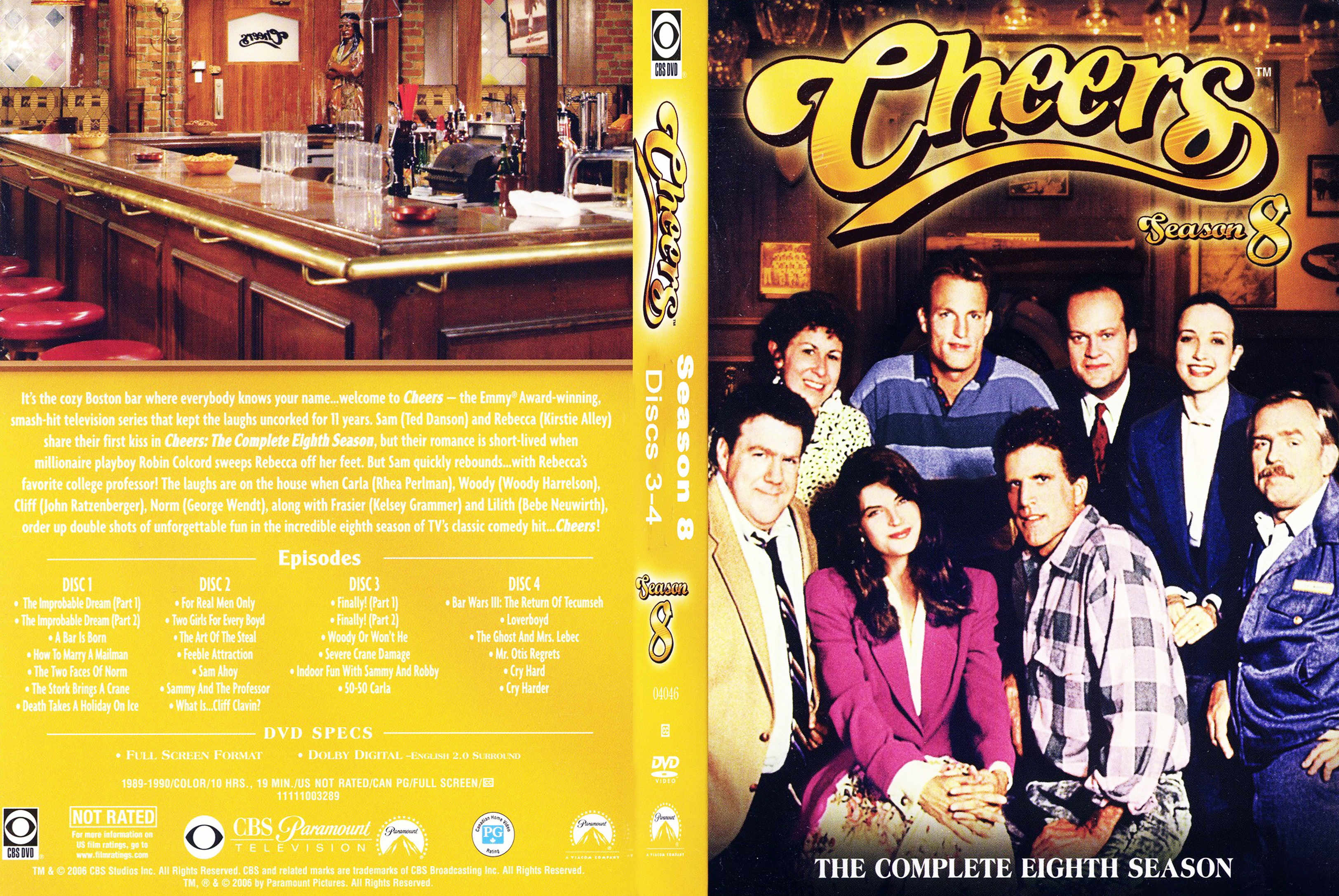 Jaquette DVD Cheers Saison 8 Zone 1