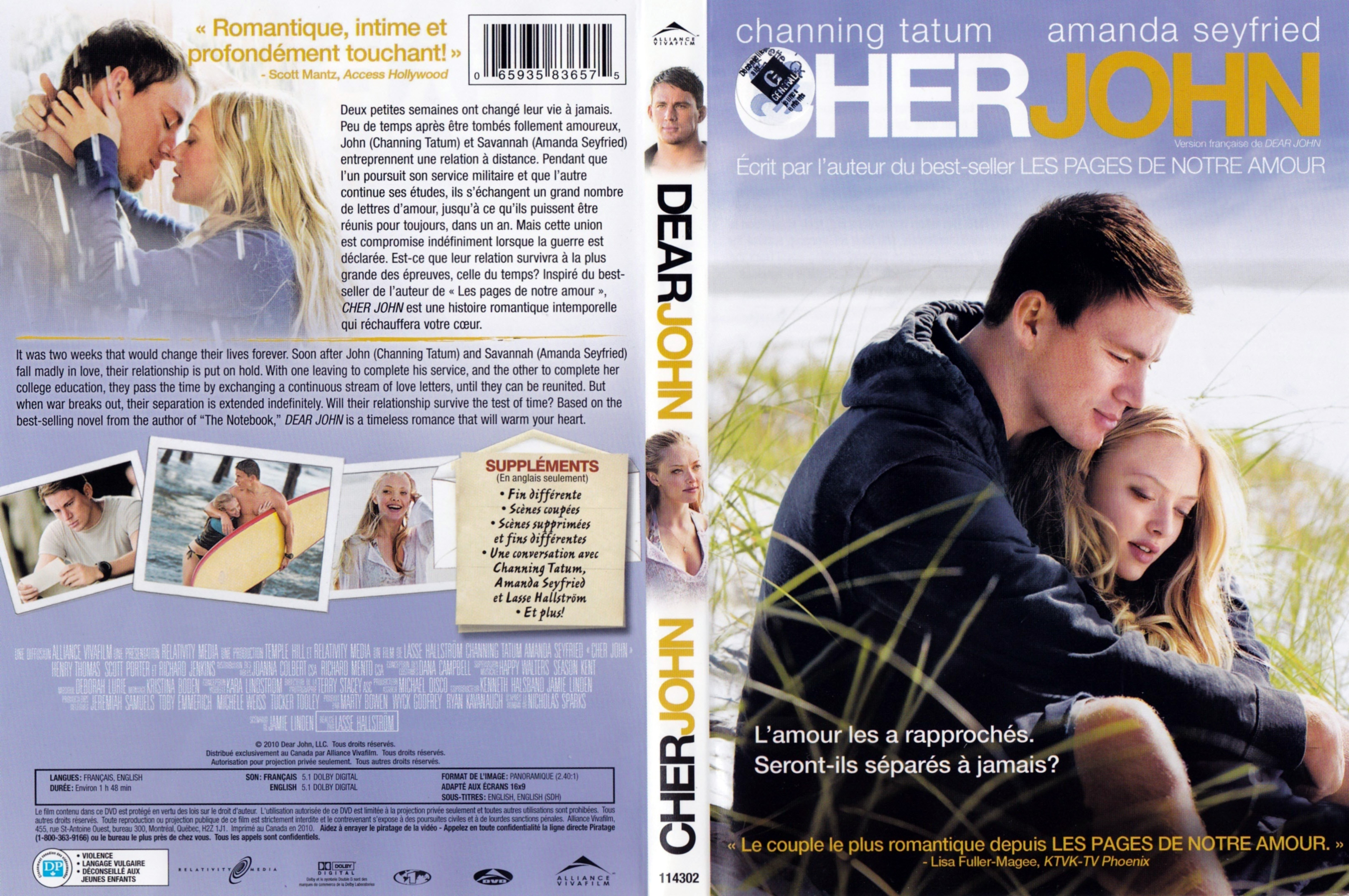 Jaquette DVD Cher John - Dear John (Canadienne)