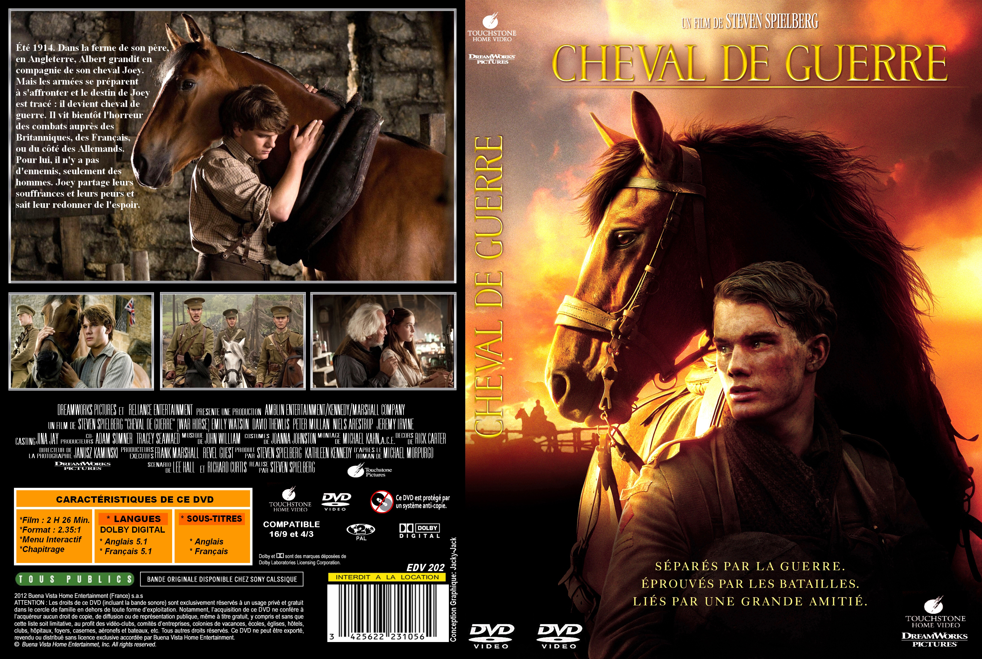 Jaquette DVD Cheval de guerre custom