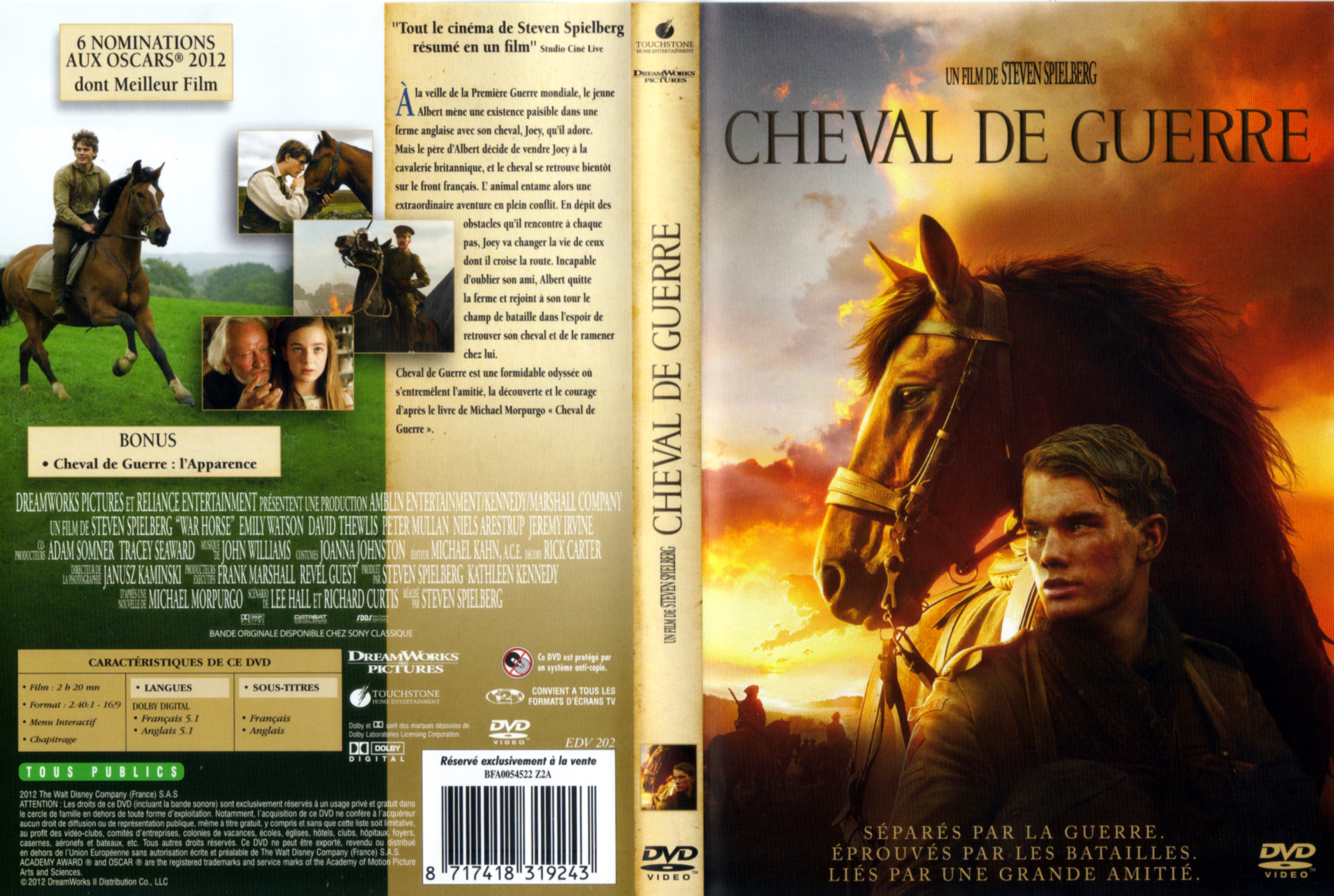 Jaquette DVD Cheval de guerre v2