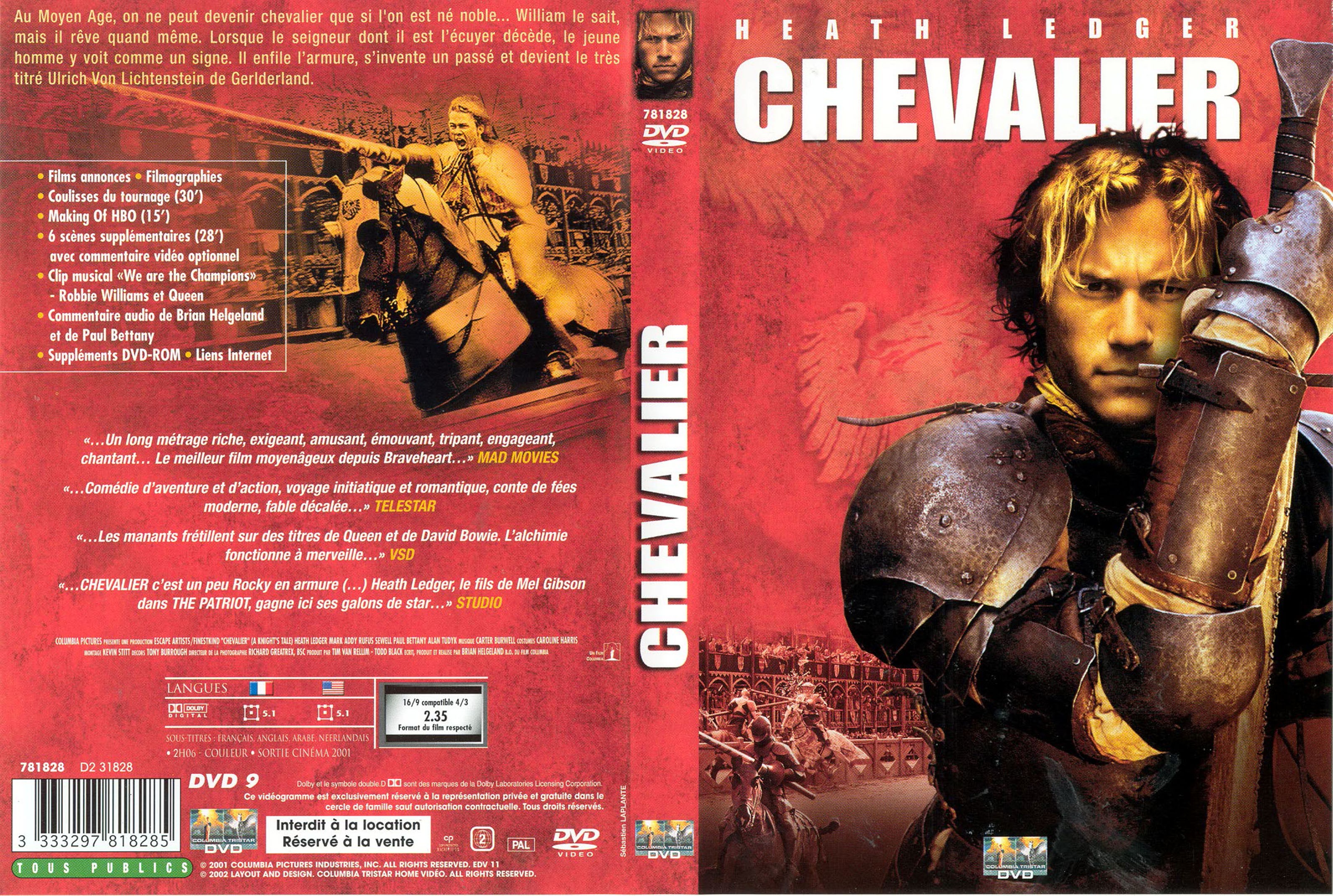 Jaquette DVD Chevalier