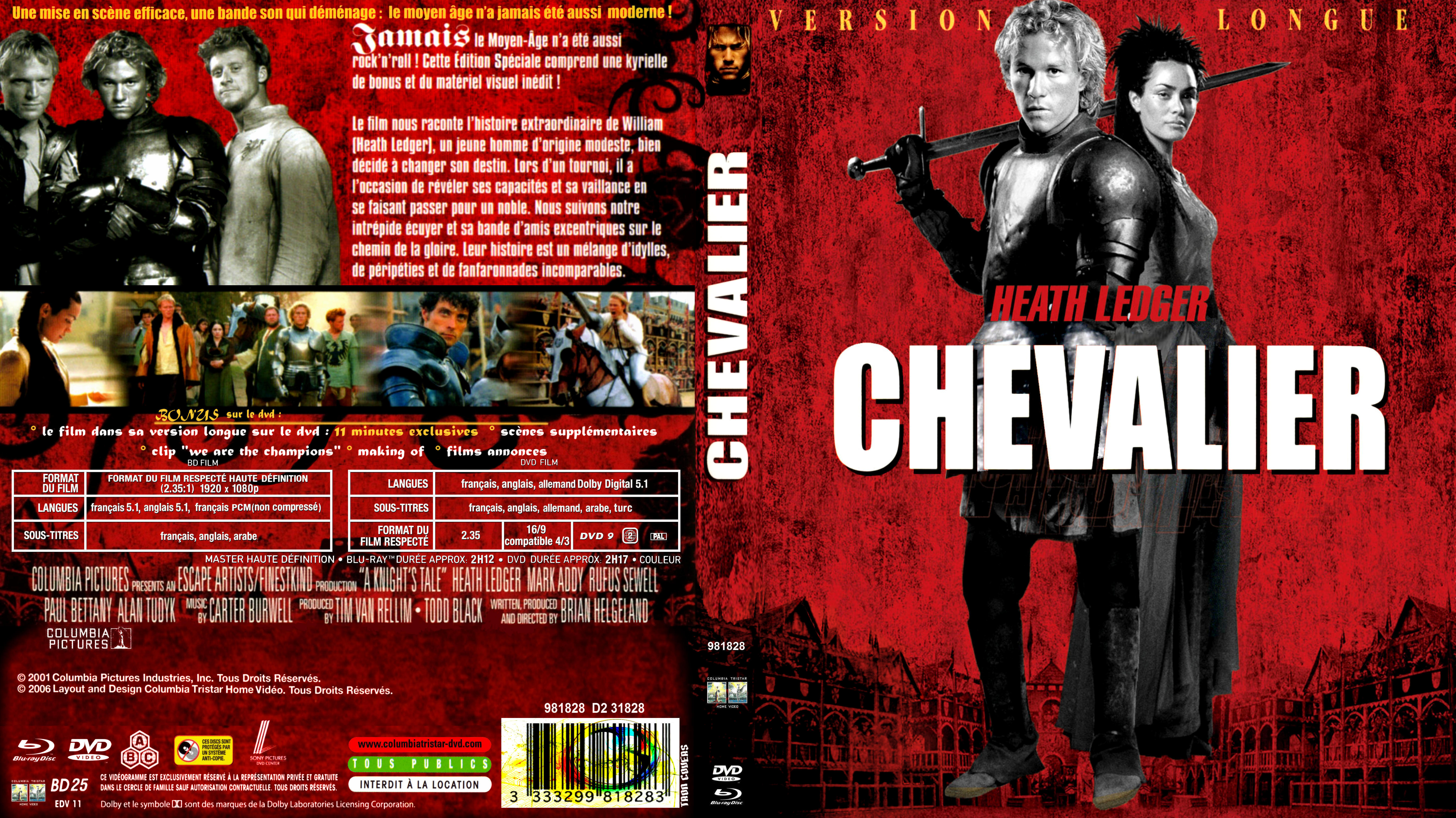 Jaquette DVD Chevalier custom (BLU-RAY)