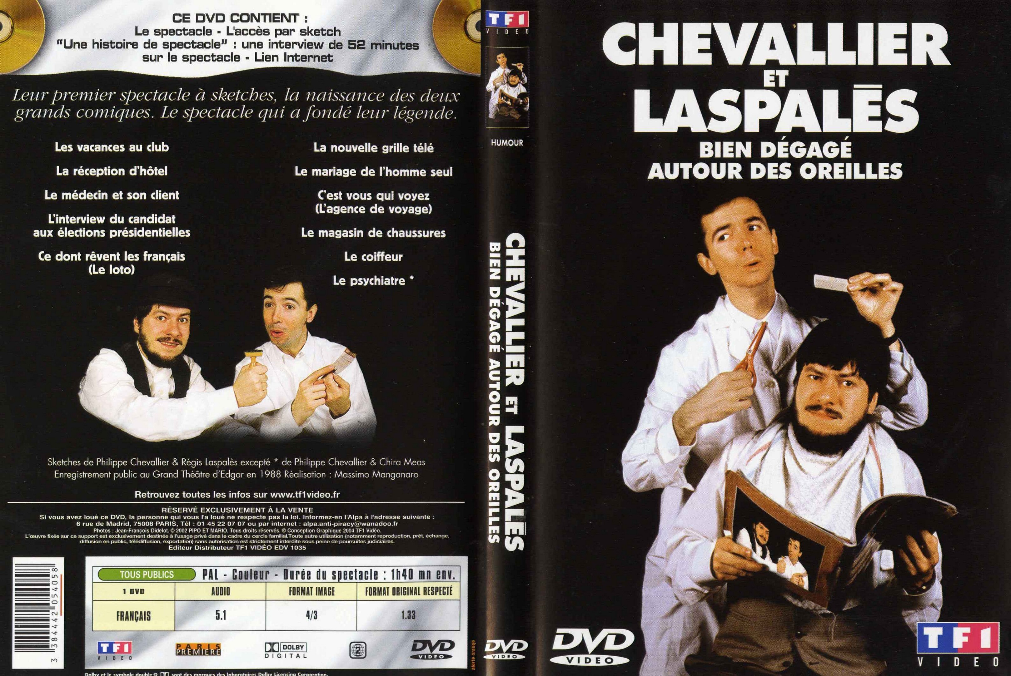 Jaquette DVD Chevalier et Laspales bien degage autour des oreilles