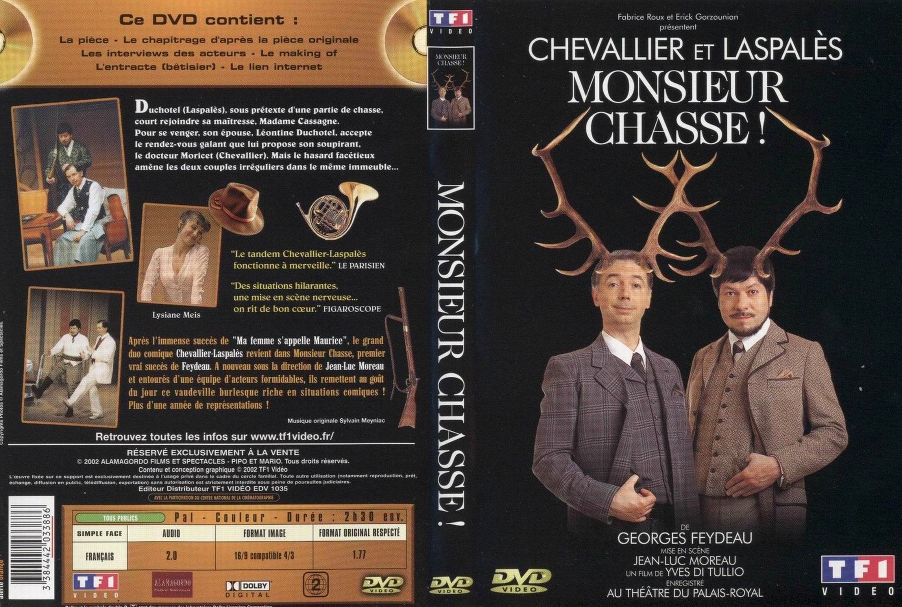 Jaquette DVD Chevalier et Laspales monsieur chasse