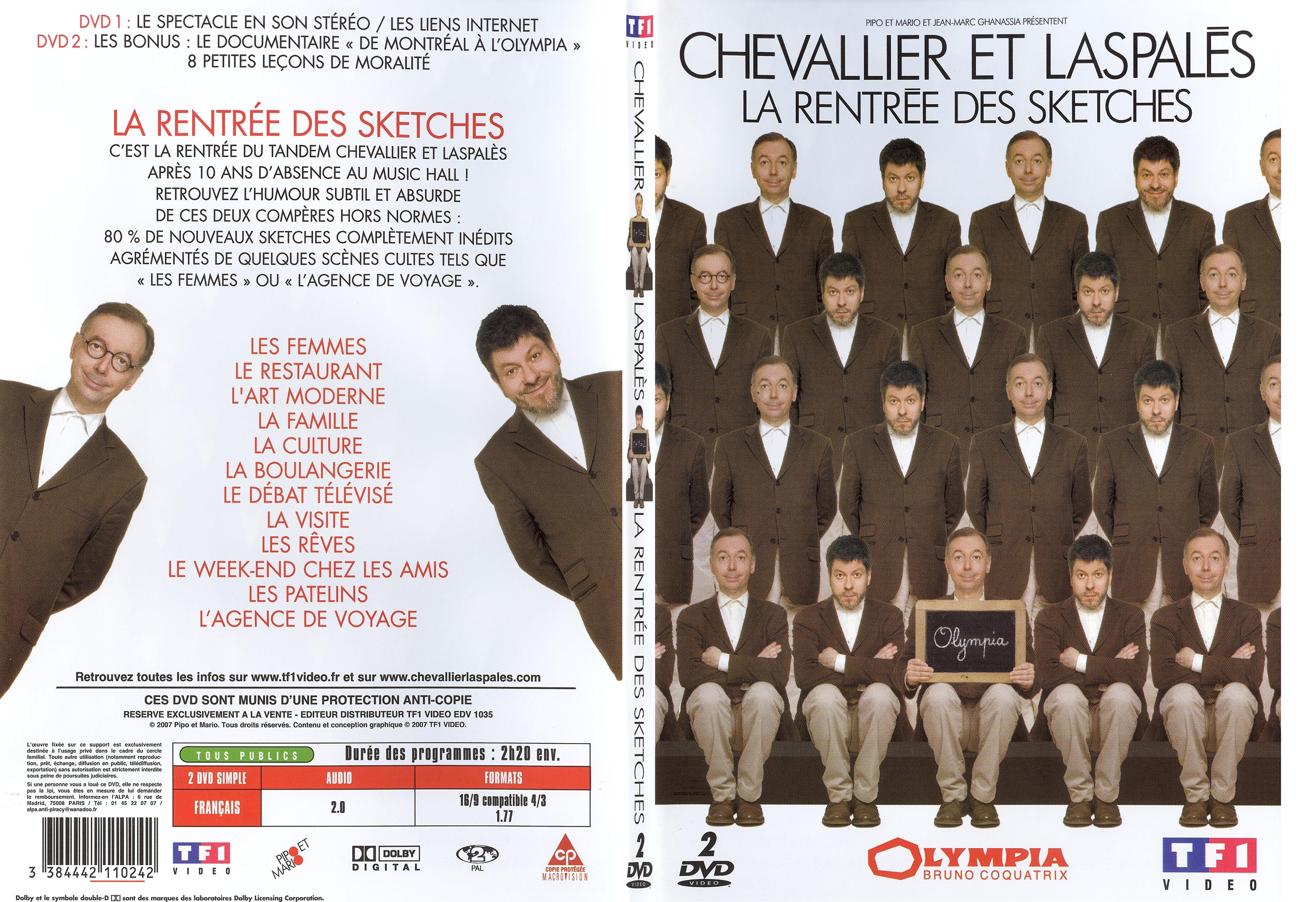 Jaquette DVD Chevalliers et Laspales la rentre des sketches - SLIM