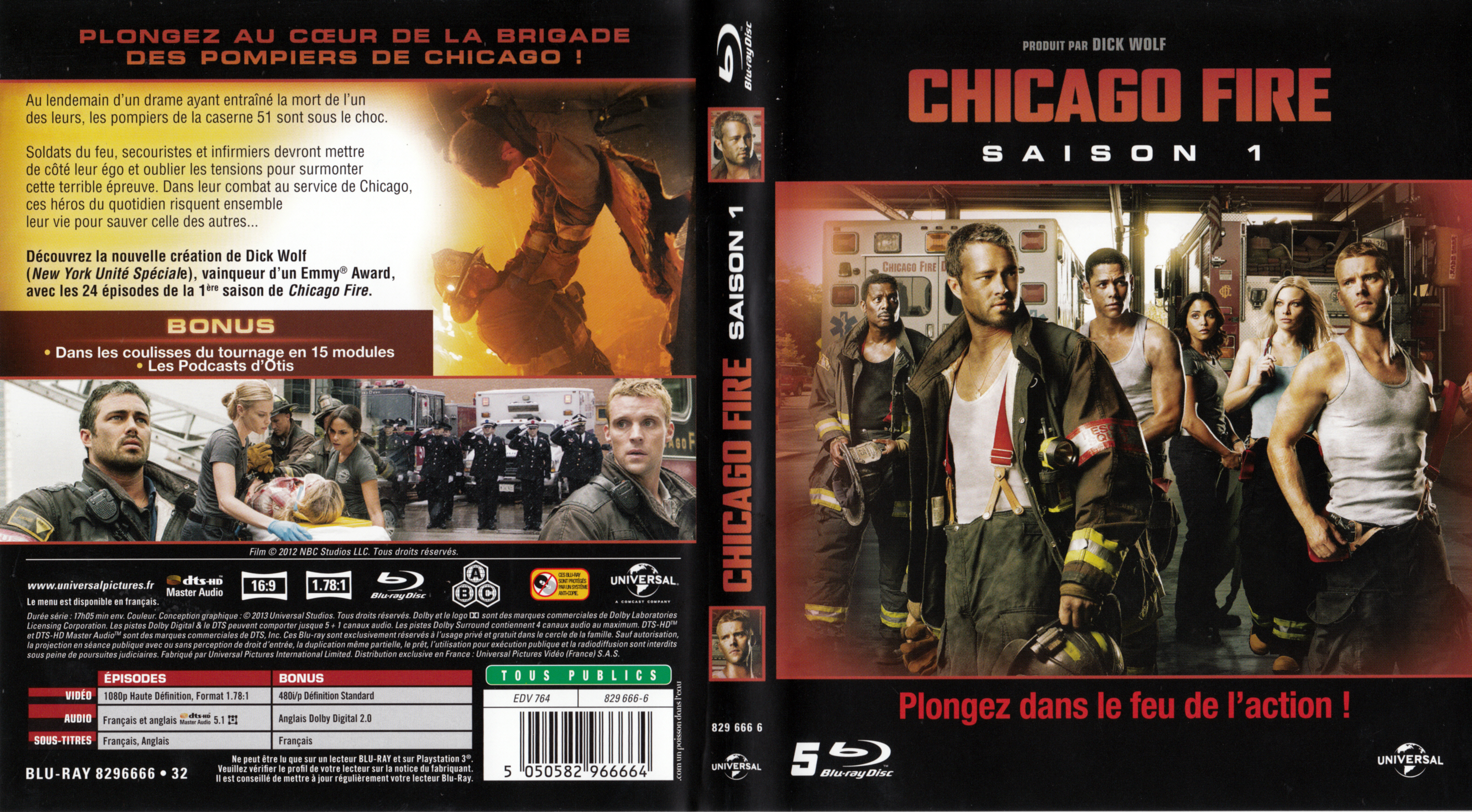 Jaquette DVD Chicago Fire Saison 1 COFFRET (BLU-RAY)