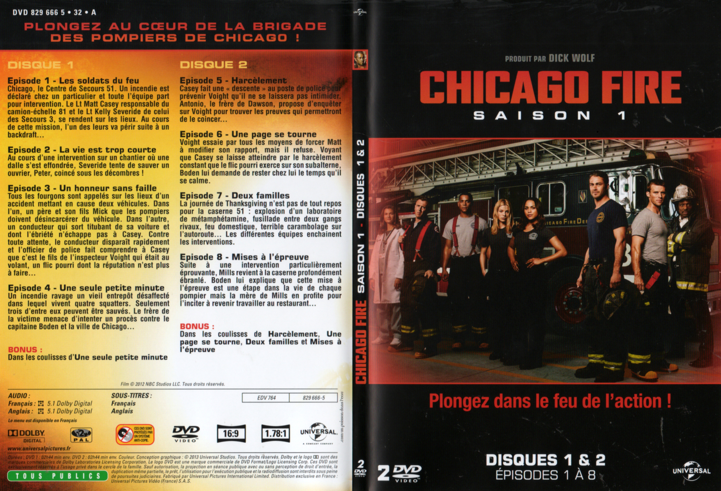 Jaquette DVD Chicago Fire Saison 1 DVD 1