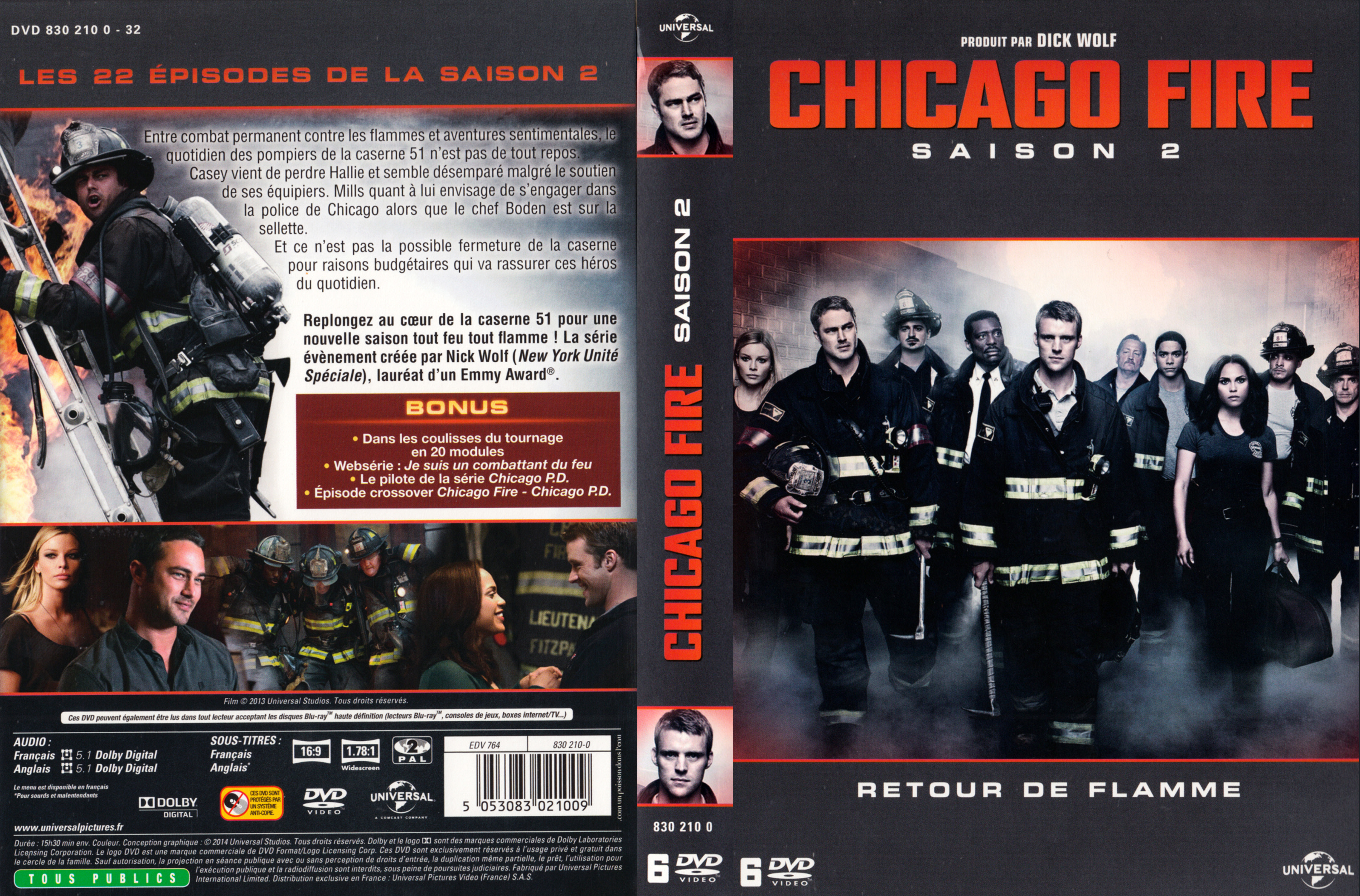 Jaquette DVD Chicago Fire Saison 2 COFFRET
