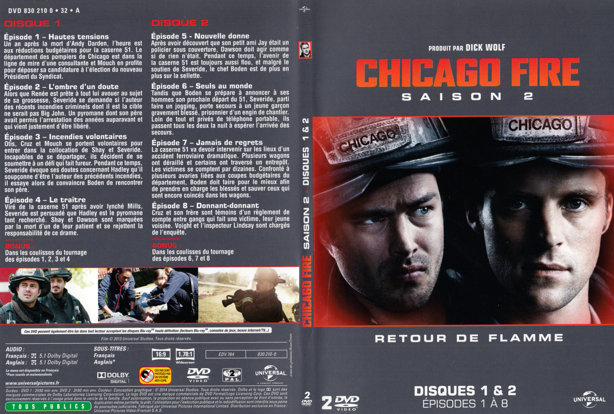 Jaquette DVD Chicago Fire Saison 2 DVD 1