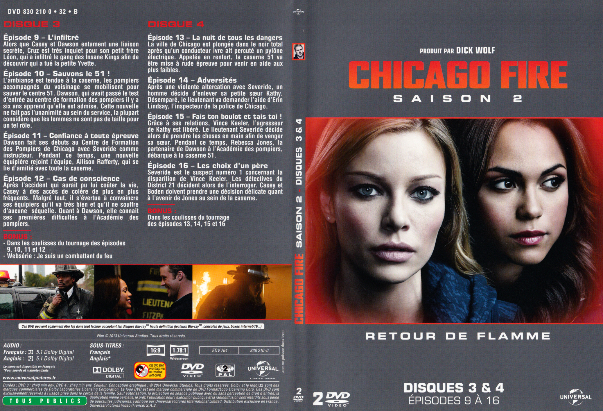 Jaquette DVD Chicago Fire Saison 2 DVD 2