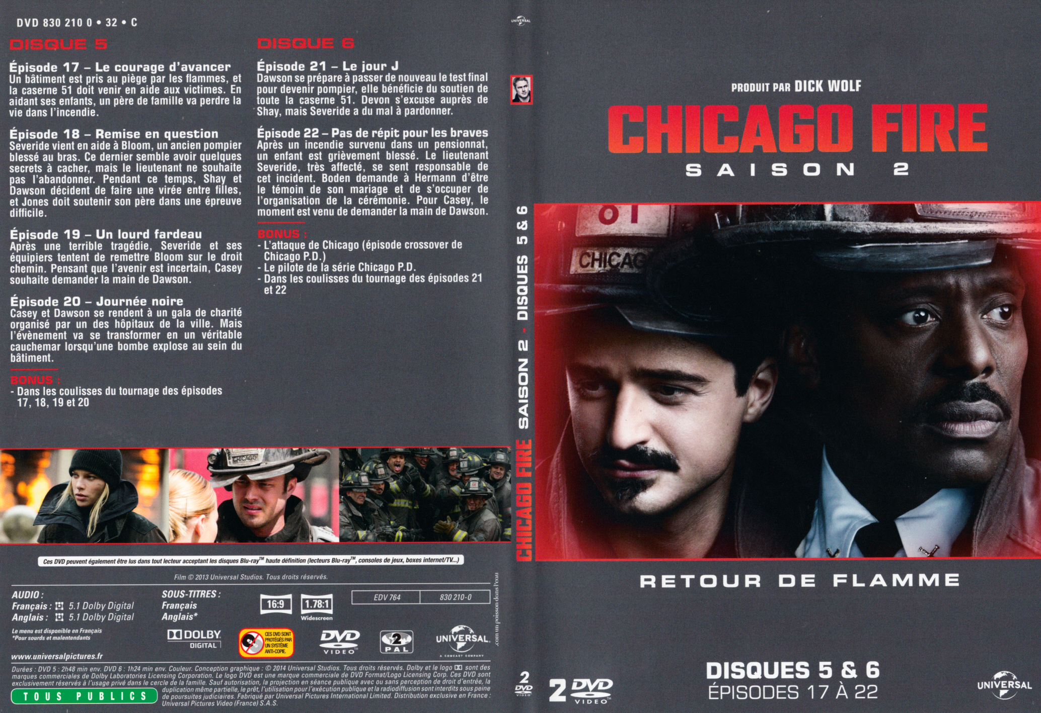 Jaquette DVD Chicago Fire Saison 2 DVD 3