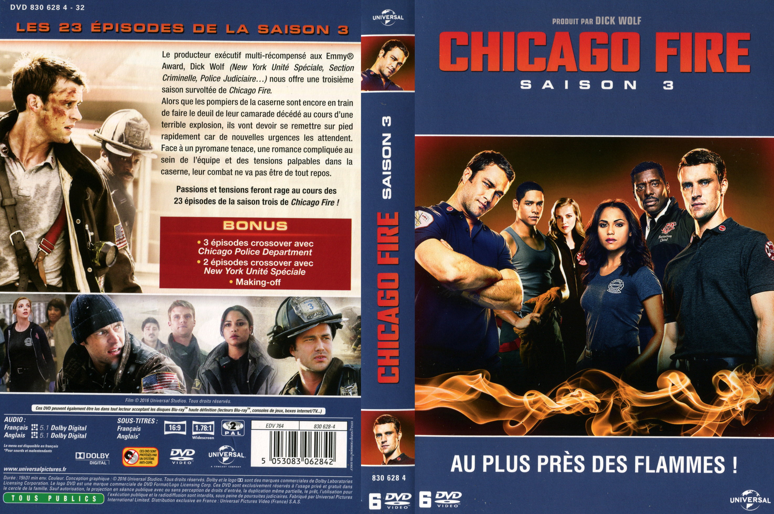 Jaquette DVD Chicago Fire Saison 3 COFFRET