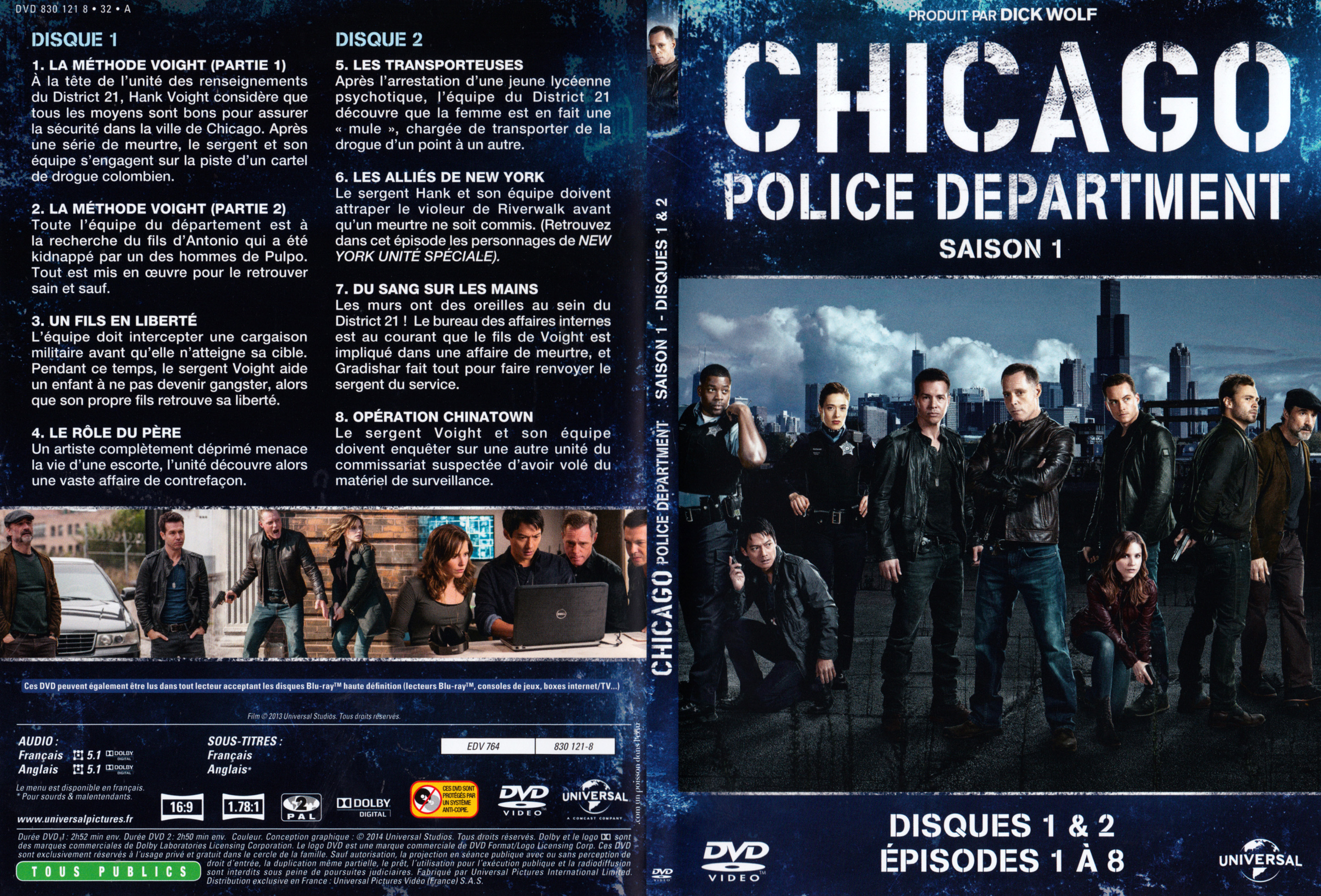 Jaquette DVD Chicago Police Department Saison 1 DISC 1