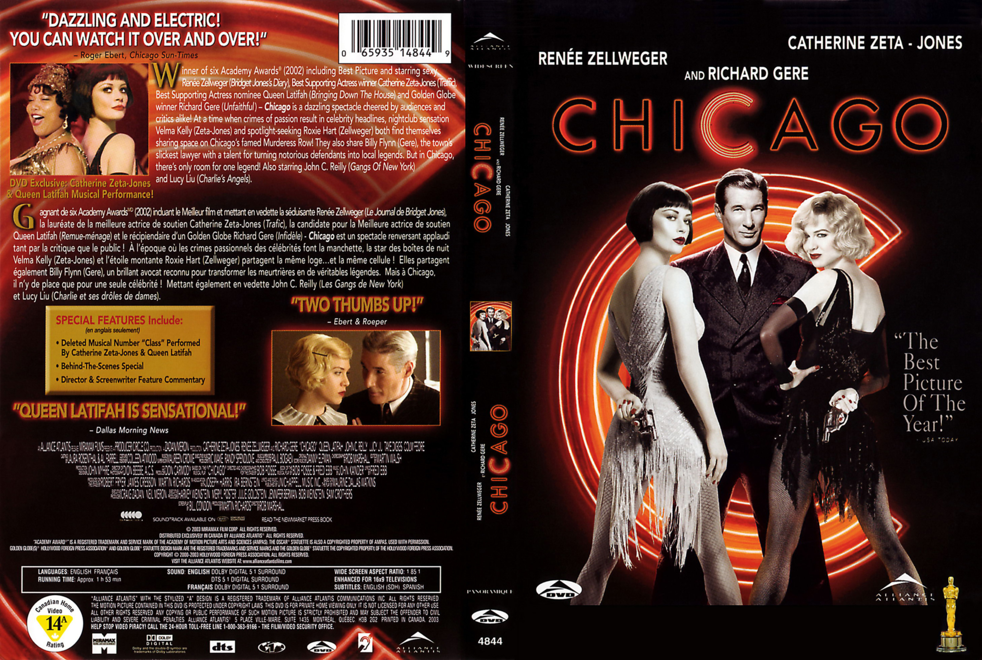 Jaquette DVD Chicago (Canadienne)