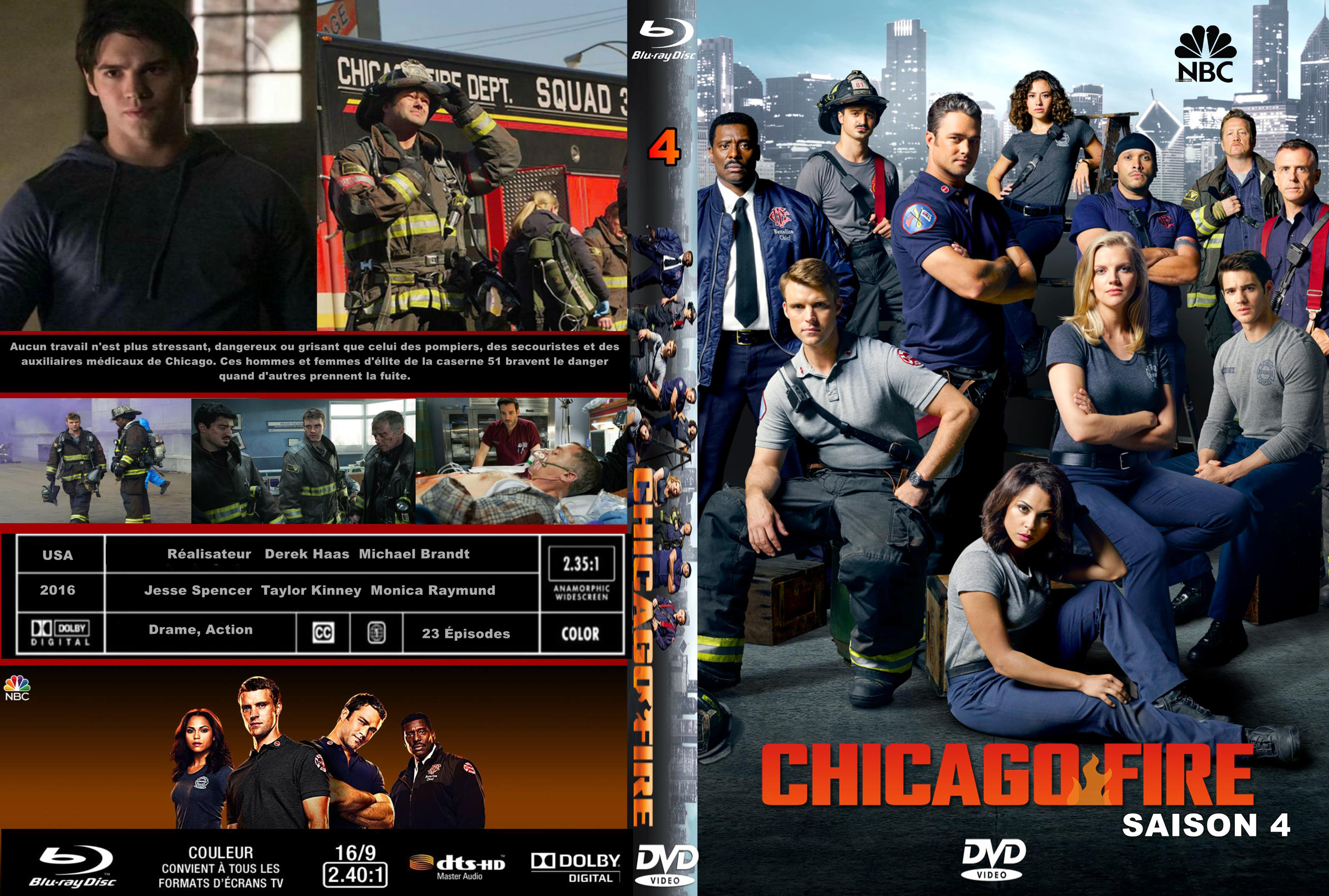 Jaquette DVD Chicago fire saison 4 custom