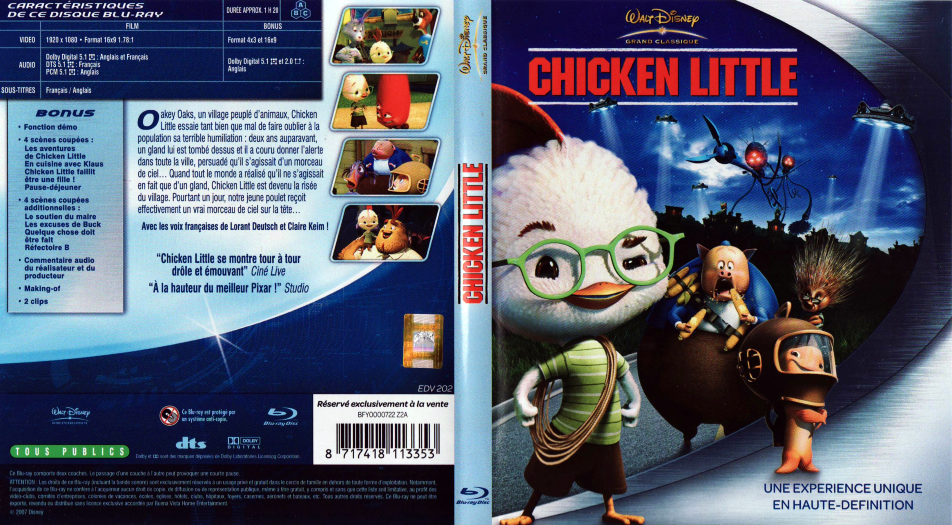 Jaquette DVD Chicken little (BLU-RAY)