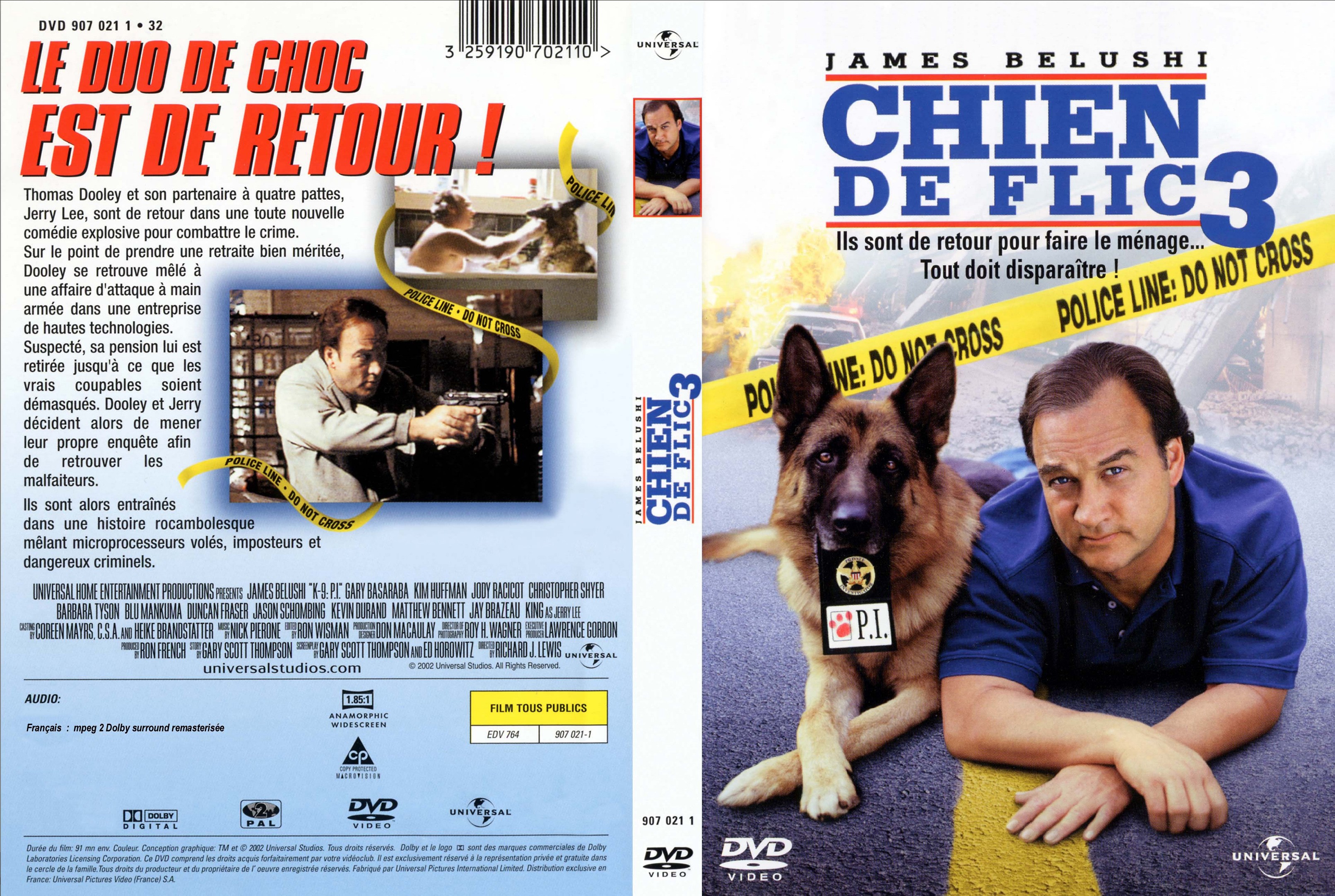 Jaquette DVD Chien de flic 3