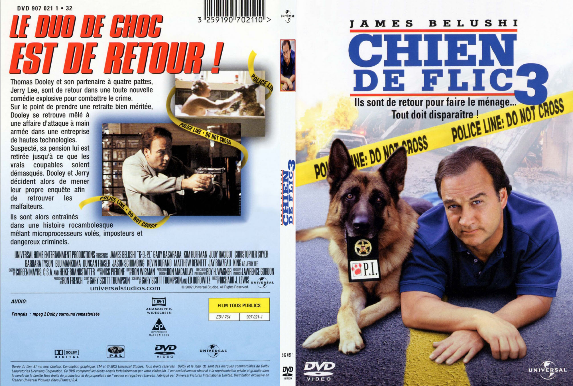 Jaquette DVD Chien de flic 3 - SLIM