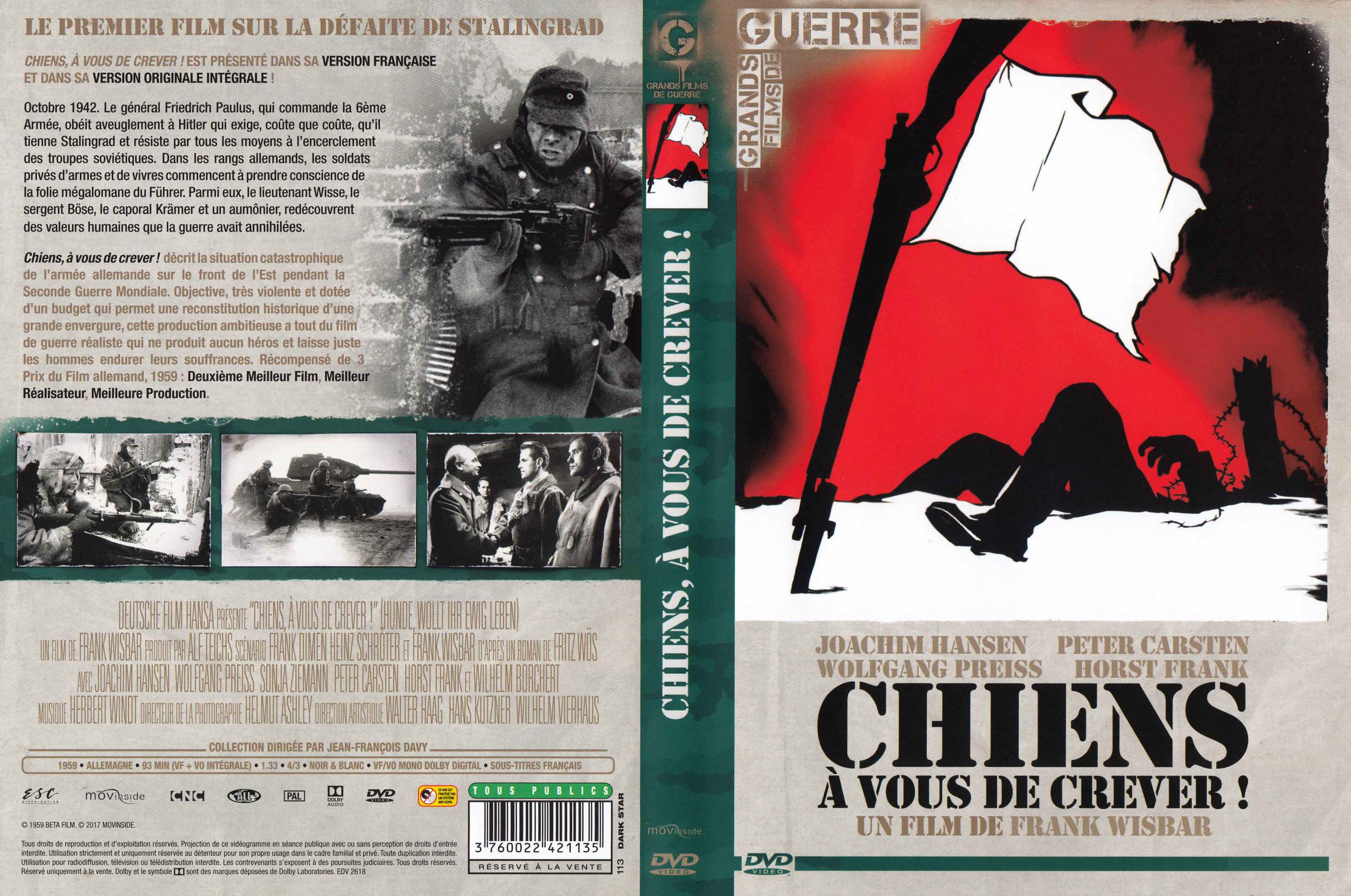 Jaquette DVD Chiens  vous de crever