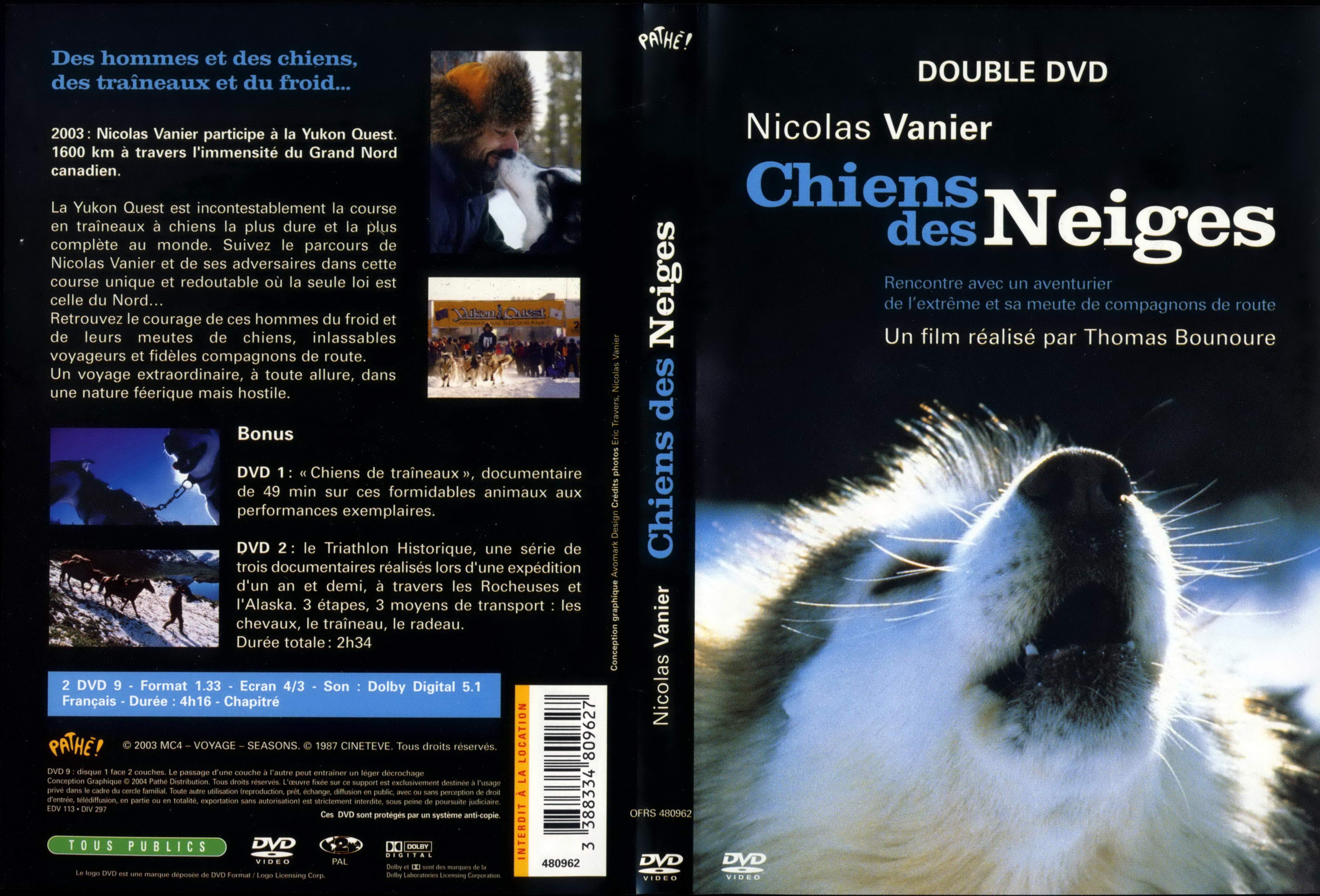 Jaquette DVD Chiens des neiges (Documentaire)