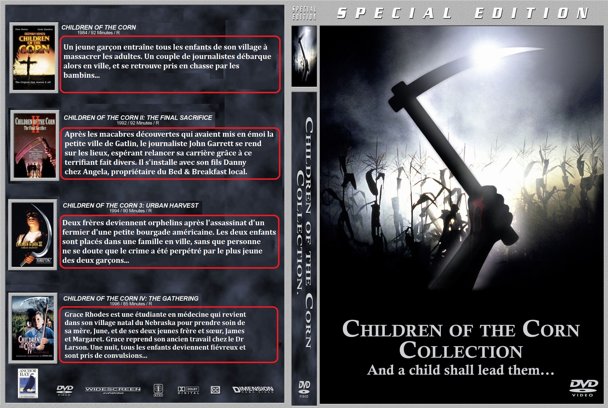 Jaquette DVD Children of the corn Collection Custom  