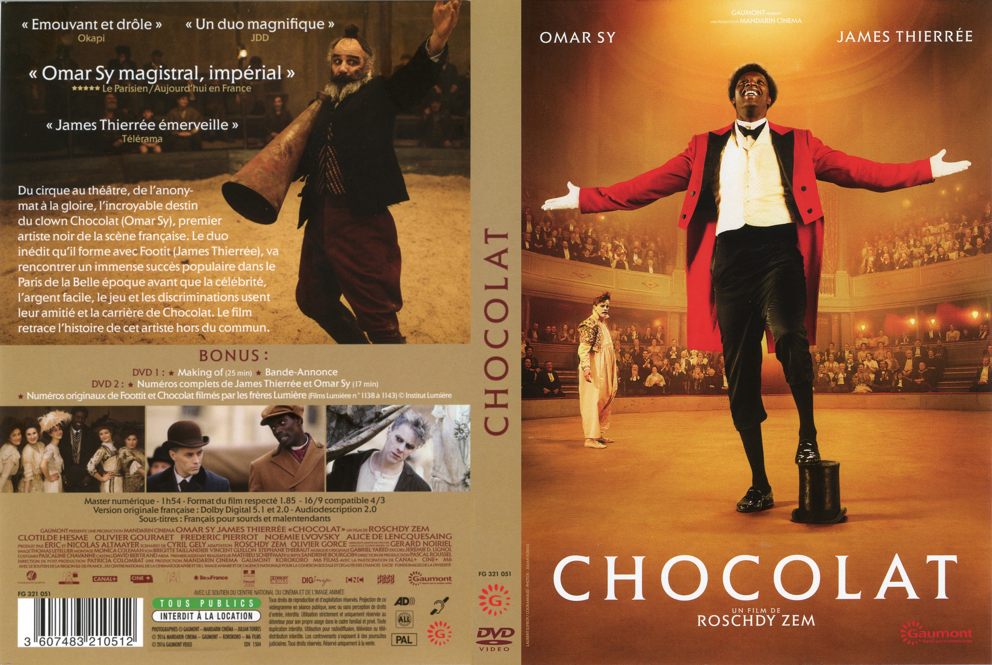 Jaquette DVD Chocolat (2016)