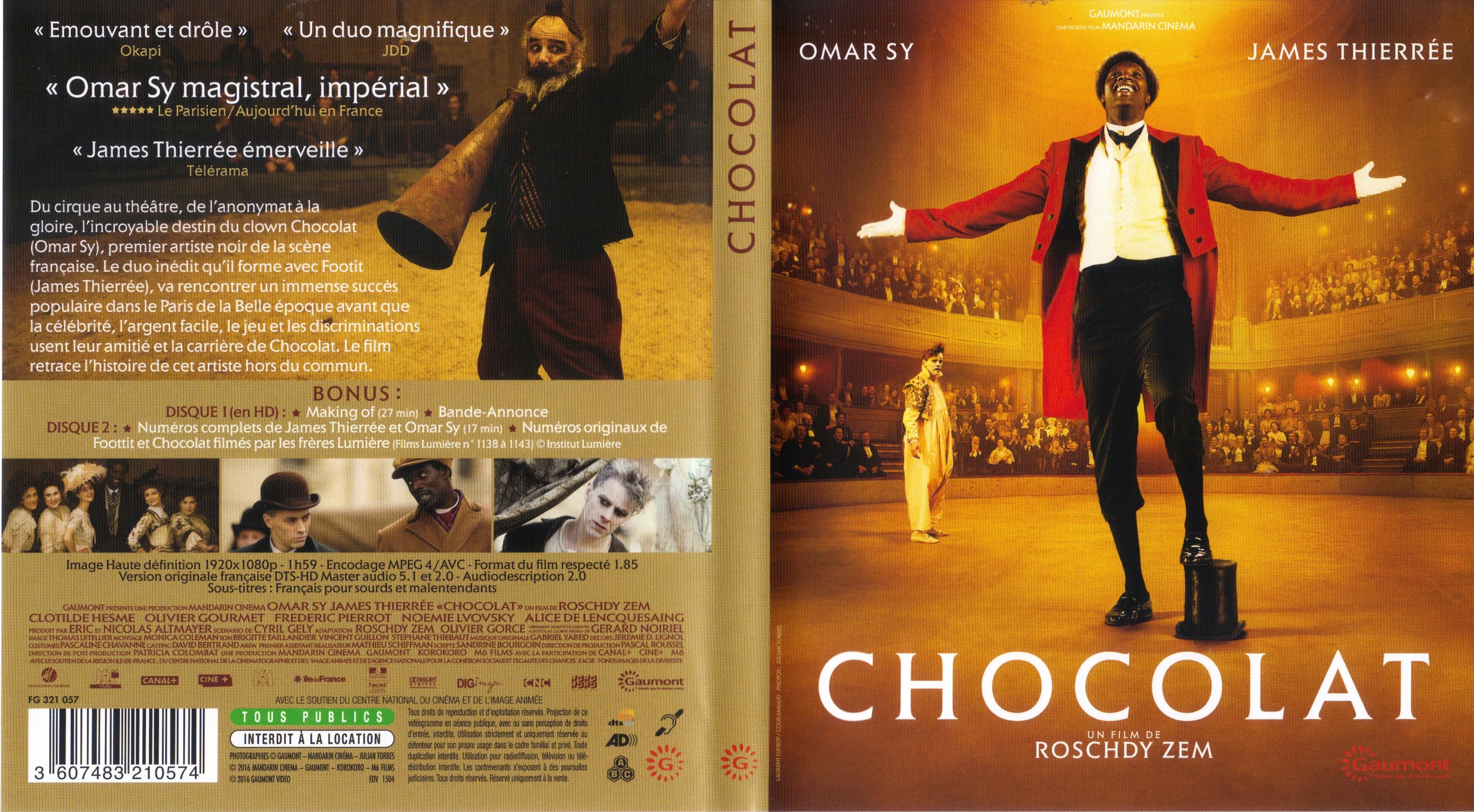 Jaquette DVD Chocolat (2016) (BLU-RAY)