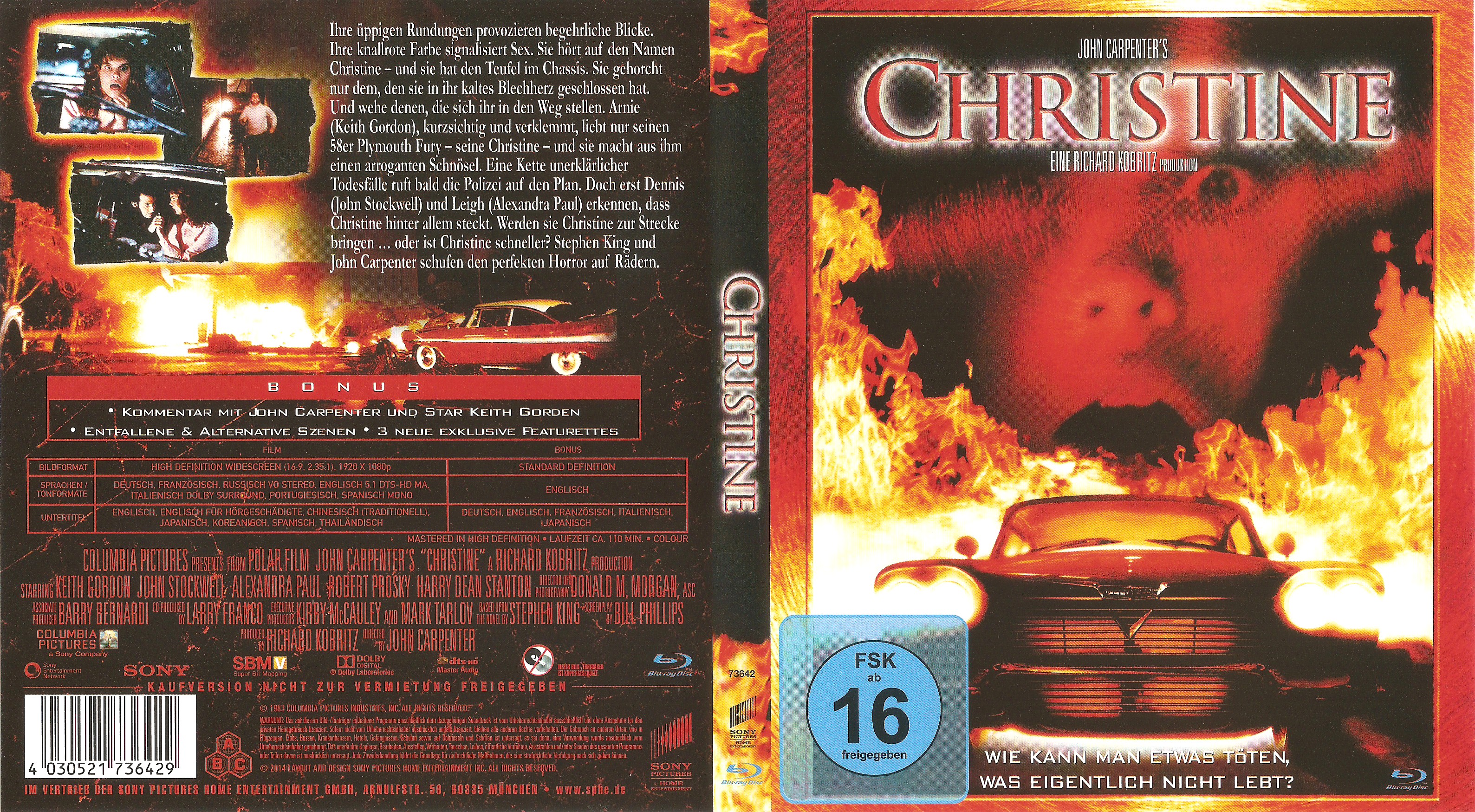 Jaquette DVD Christine Zone 1 (BLU-RAY)