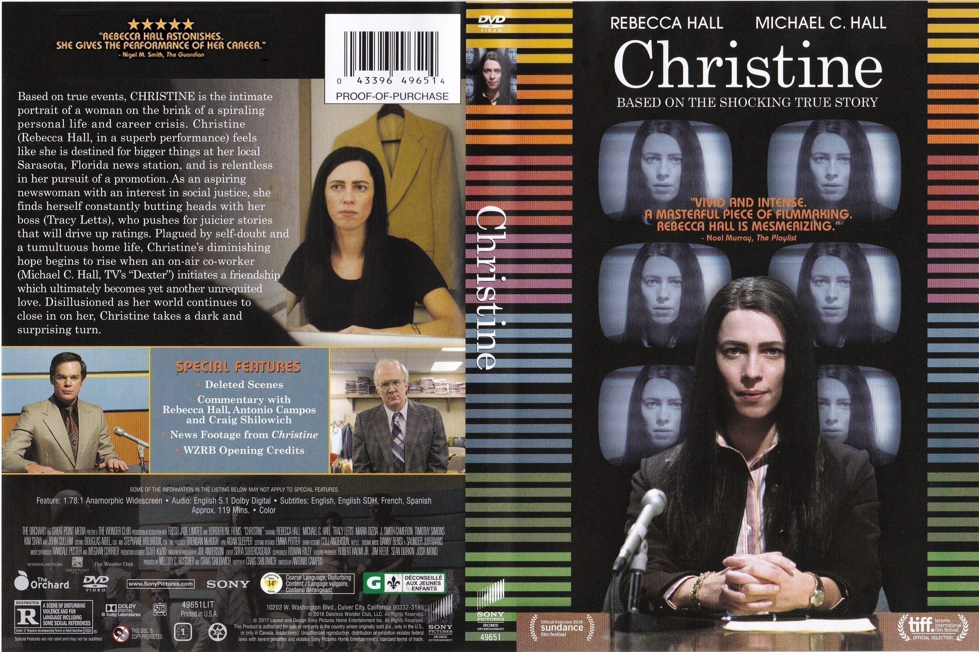 Jaquette DVD Christine (2016) (Canadienne)