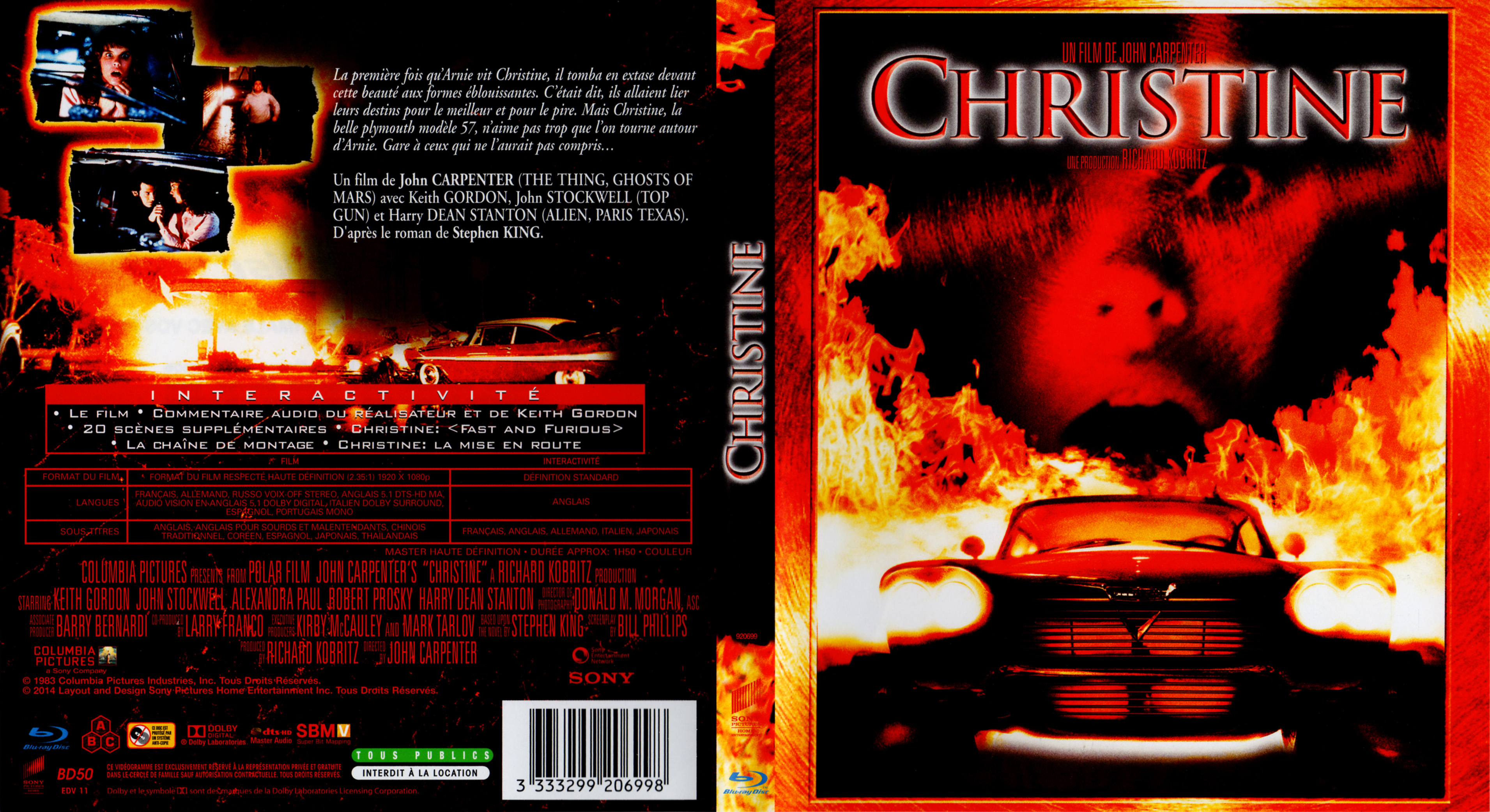 Jaquette DVD Christine (BLU-RAY)