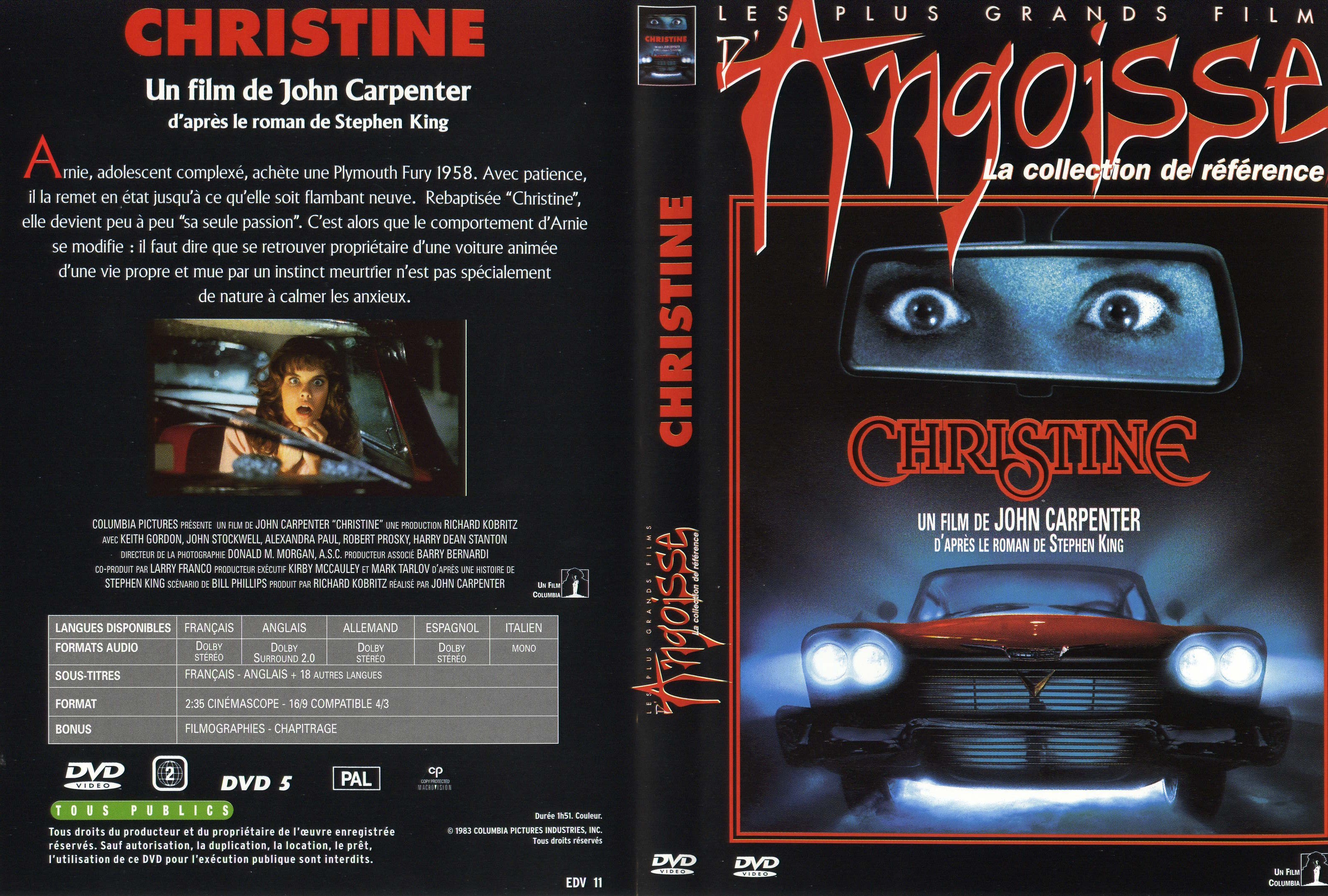 Jaquette DVD Christine v3