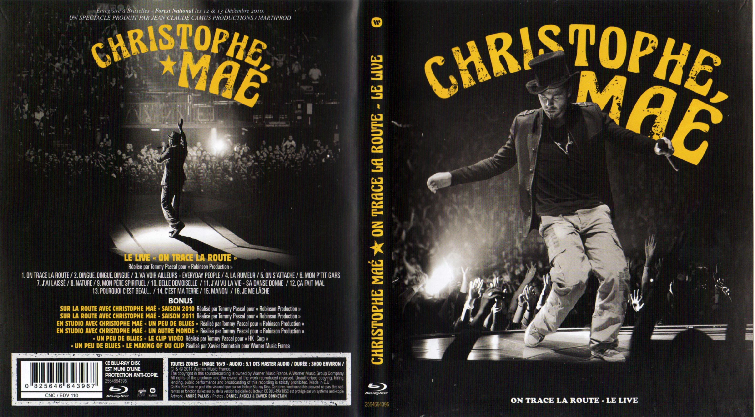 Jaquette DVD Christophe Ma - On trace la route Le Live (BLU-RAY)