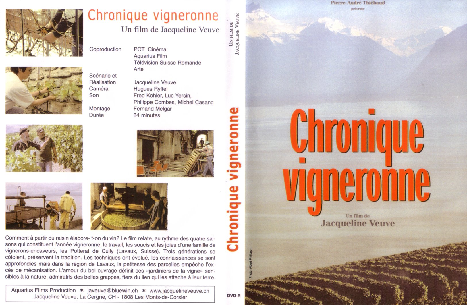 Jaquette DVD Chronique vigneronne