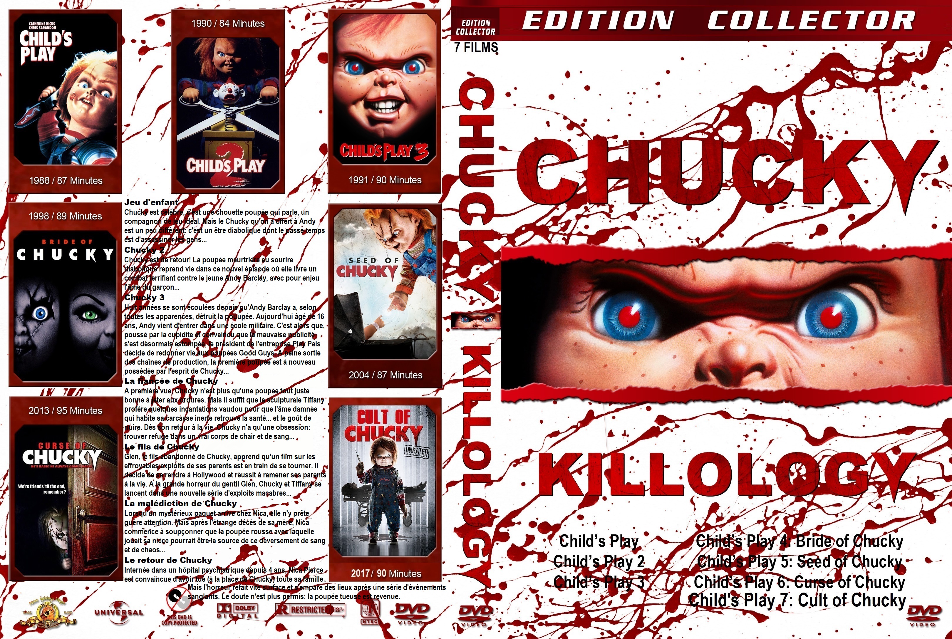 Jaquette DVD Chucky 1  7 Killology custom